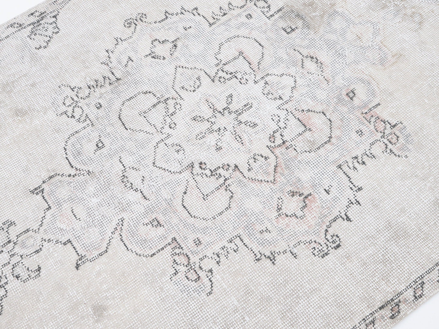 Oushak Area Rug, Turkish Vintage Rug, Handmade Unique Rug, Turkey Rug, Entryway Rug, Neutral Floor Rug, Oushak Carpet, Rug 3x6, 12334