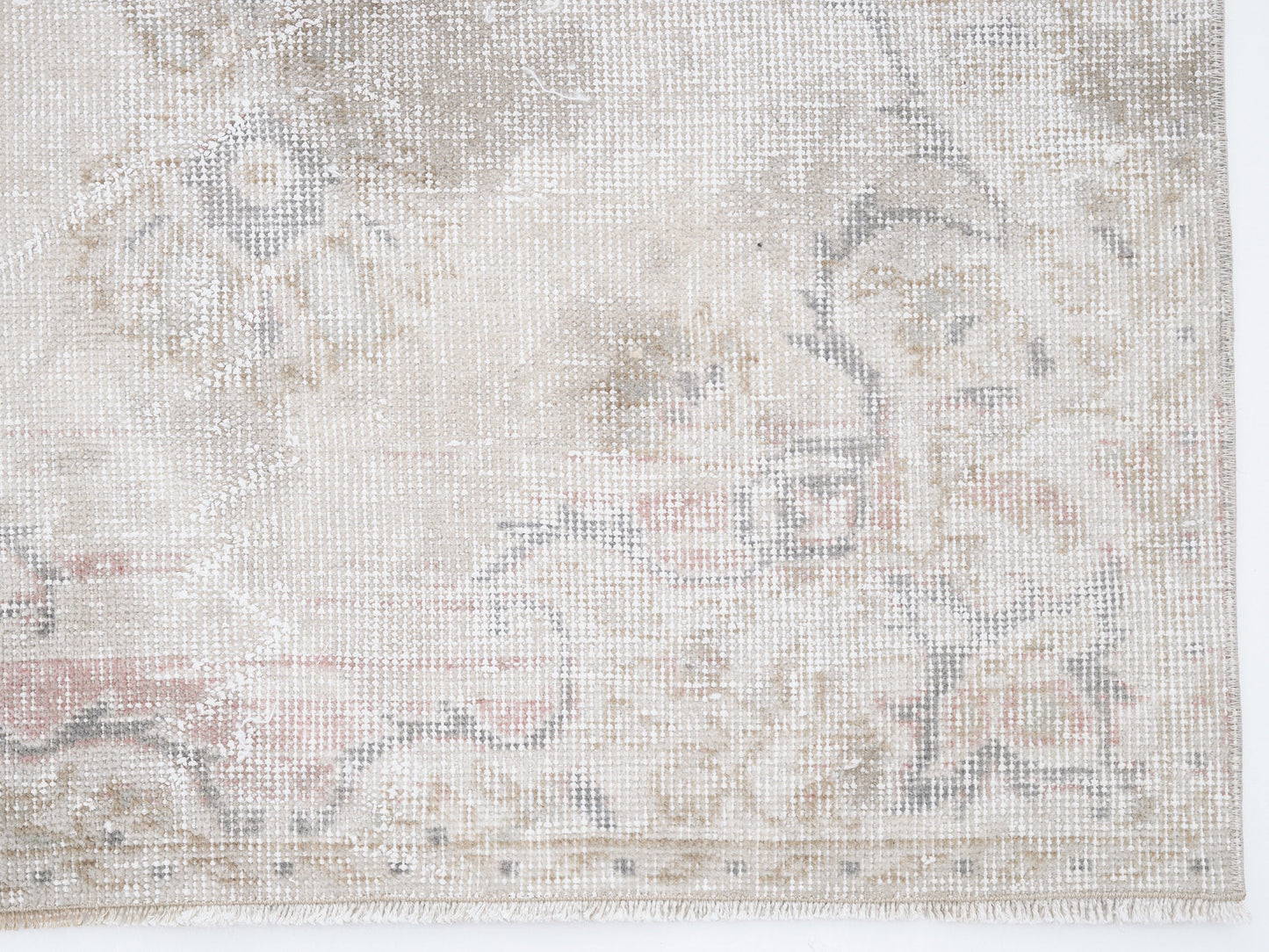 Oushak Area Rug, Turkish Vintage Rug, Handmade Unique Rug, Turkey Rug, Entryway Rug, Neutral Floor Rug, Oushak Carpet, Rug 3x6, 12334
