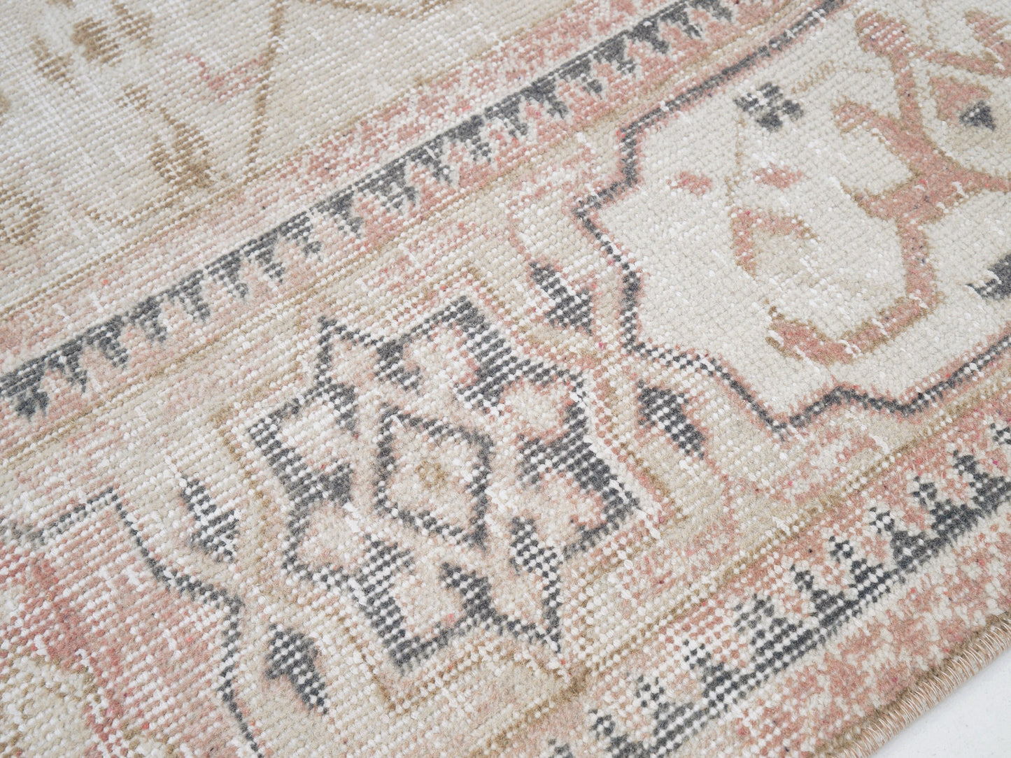 Turkish Oushak Rug, Vintage Handmade Area Rug, Neutral Faded Rug, Living Room Rug, Carpet Rug, Oushak Carpet, Turkey Rug, Rug 7x10, 12490