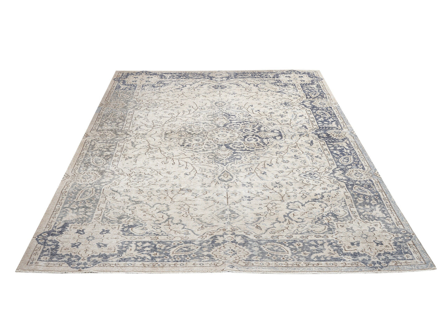 Vintage Handmade Rug, Oushak Rustic Rug, Turkish Area Rug, Neutral Floor Rug, Rug 6x10, Turkey Rug, Primitive Rug, Bedroom Rug, 11485