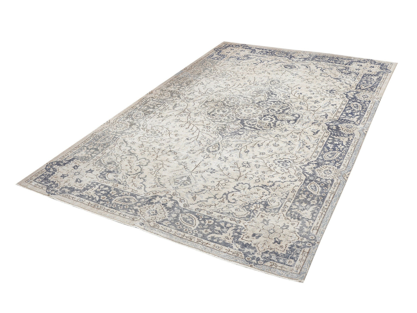 Vintage Handmade Rug, Oushak Rustic Rug, Turkish Area Rug, Neutral Floor Rug, Rug 6x10, Turkey Rug, Primitive Rug, Bedroom Rug, 11485