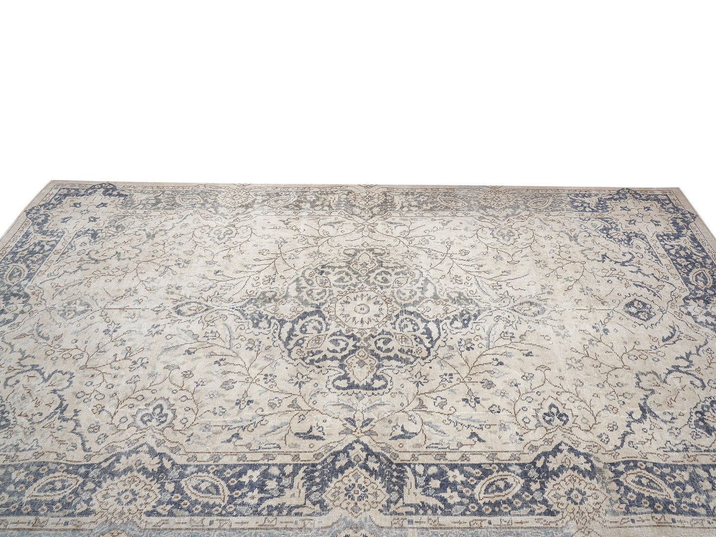 Vintage Handmade Rug, Oushak Rustic Rug, Turkish Area Rug, Neutral Floor Rug, Rug 6x10, Turkey Rug, Primitive Rug, Bedroom Rug, 11485