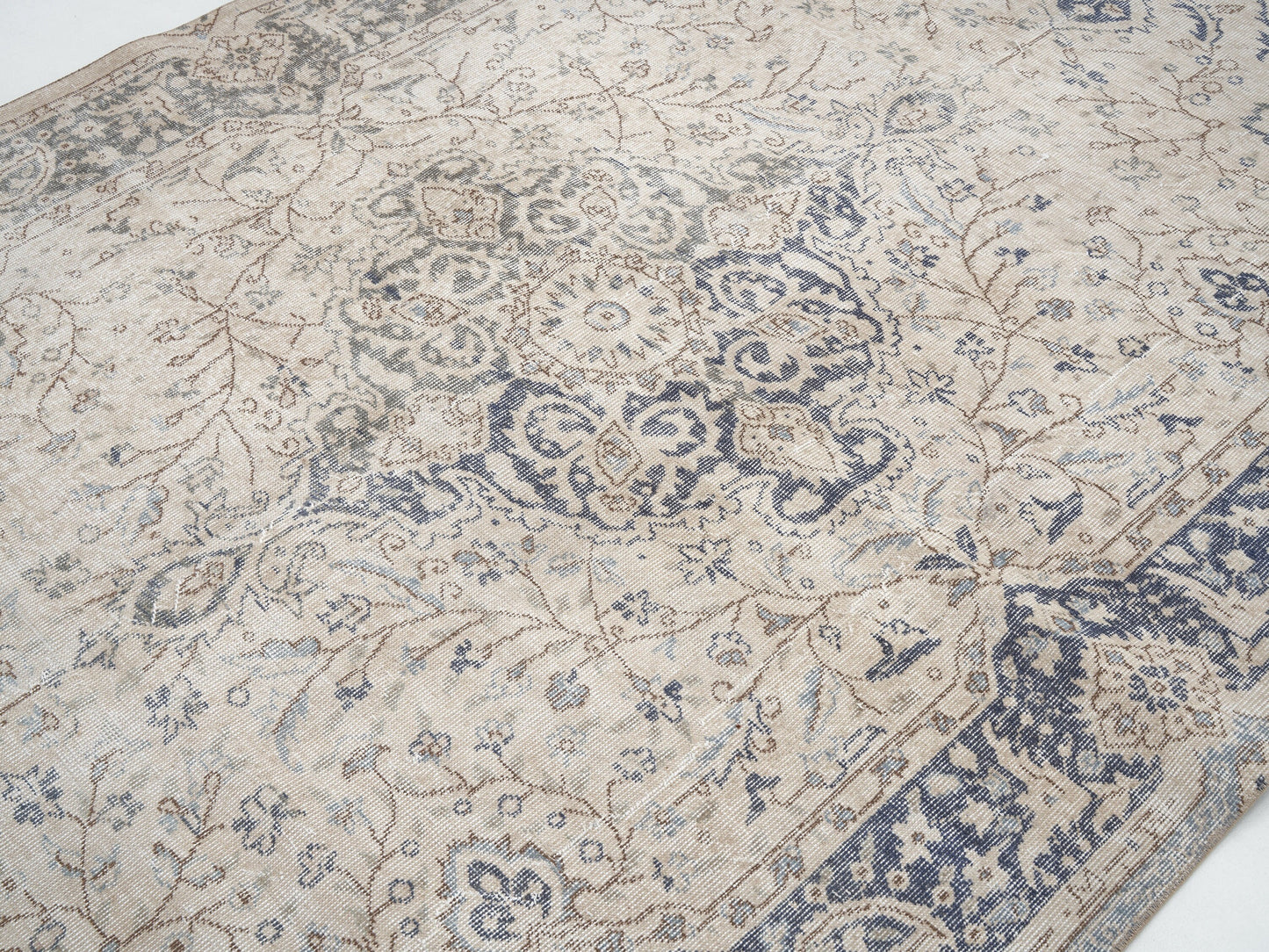 Vintage Handmade Rug, Oushak Rustic Rug, Turkish Area Rug, Neutral Floor Rug, Rug 6x10, Turkey Rug, Primitive Rug, Bedroom Rug, 11485
