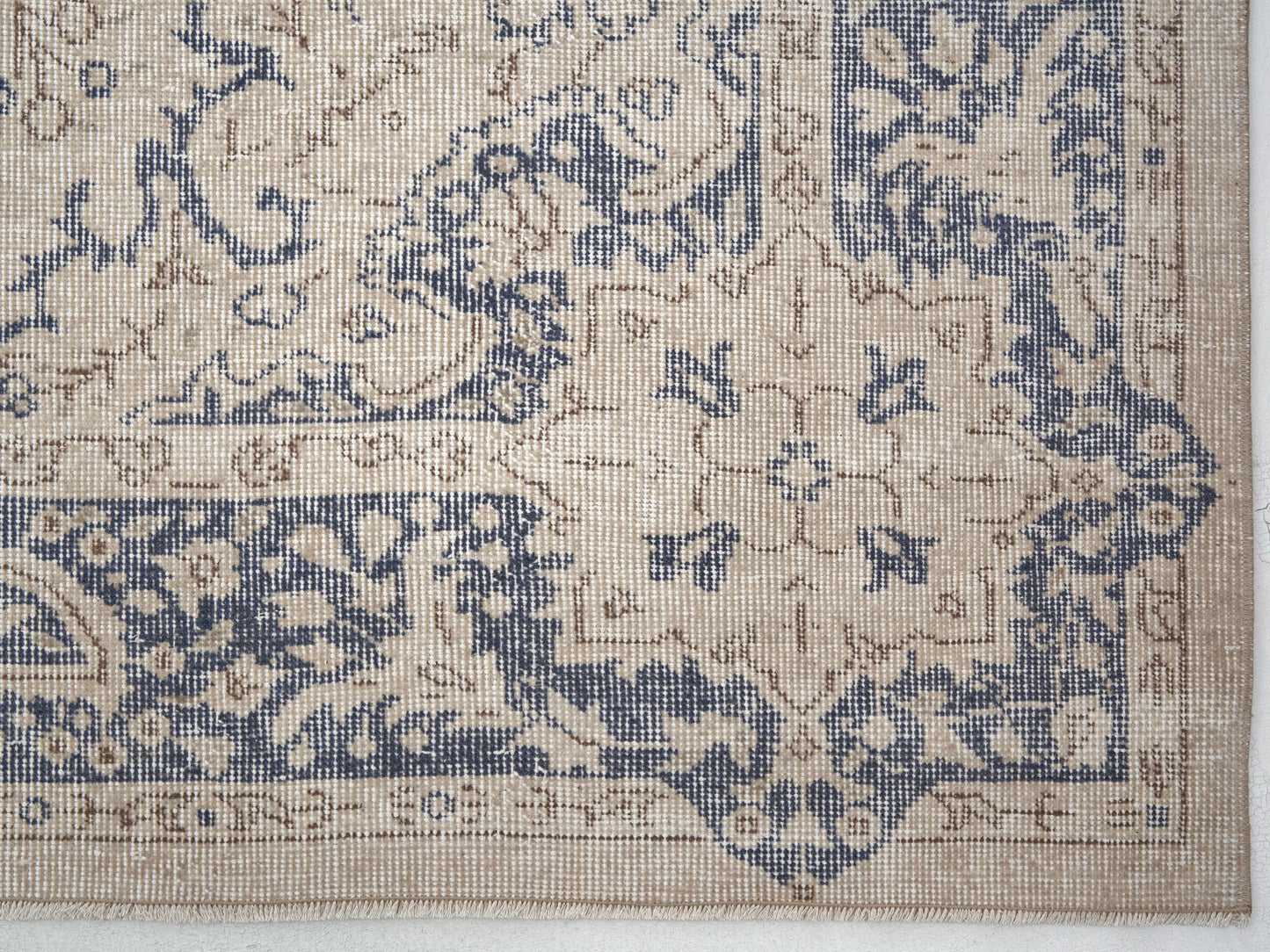 Vintage Handmade Rug, Oushak Rustic Rug, Turkish Area Rug, Neutral Floor Rug, Rug 6x10, Turkey Rug, Primitive Rug, Bedroom Rug, 11485