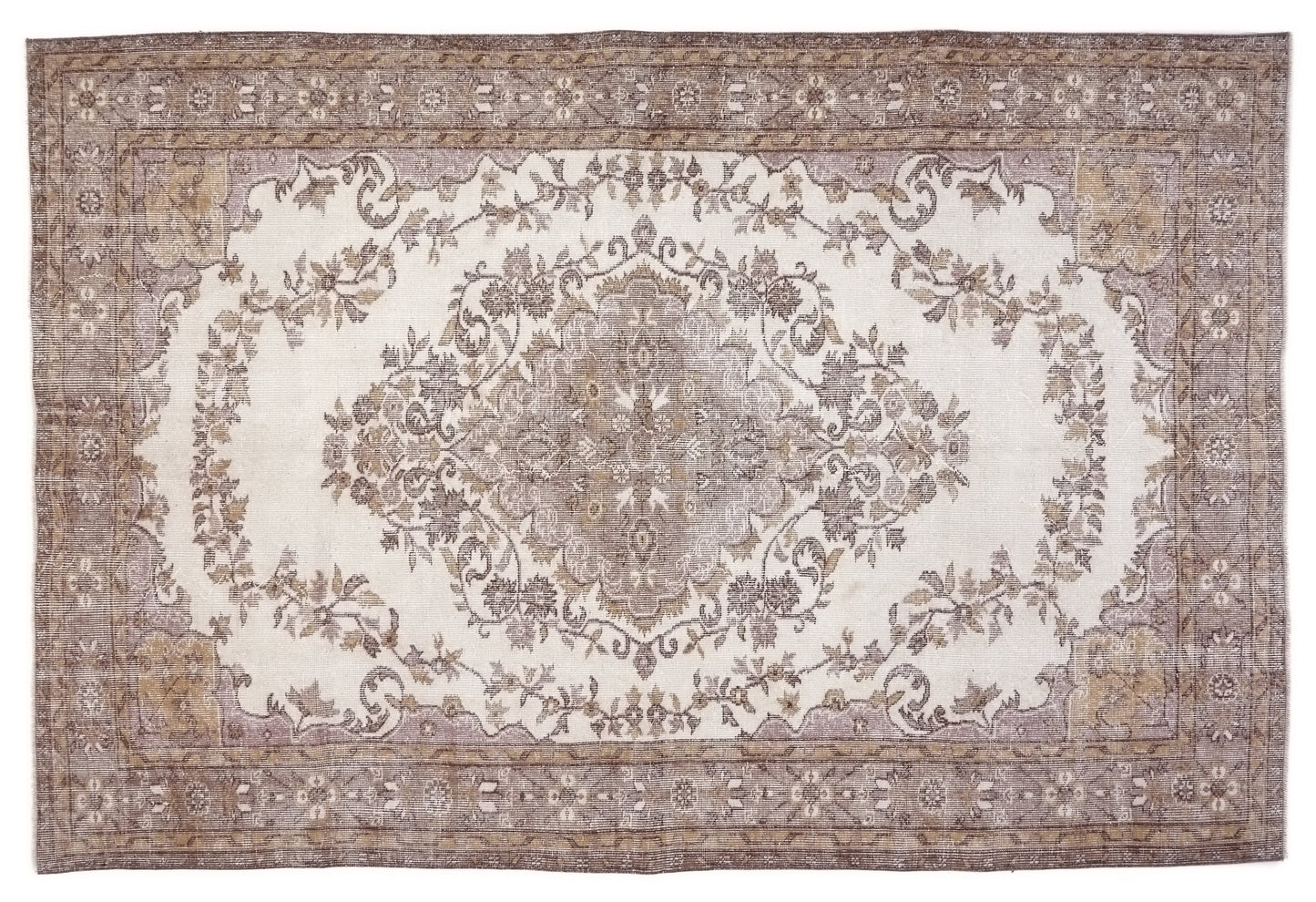 Oushak Carpet, Turkish Rug, Area Neutral Rug, Vintage Rug, Handmade Rug, Living room rug, 6x9 Area rug, Rustic Decor, Entryway rug, 10270