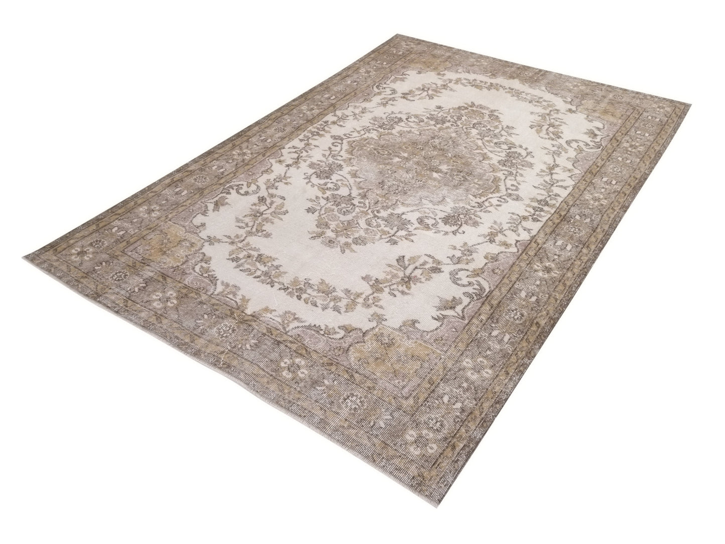 Oushak Carpet, Turkish Rug, Area Neutral Rug, Vintage Rug, Handmade Rug, Living room rug, 6x9 Area rug, Rustic Decor, Entryway rug, 10270