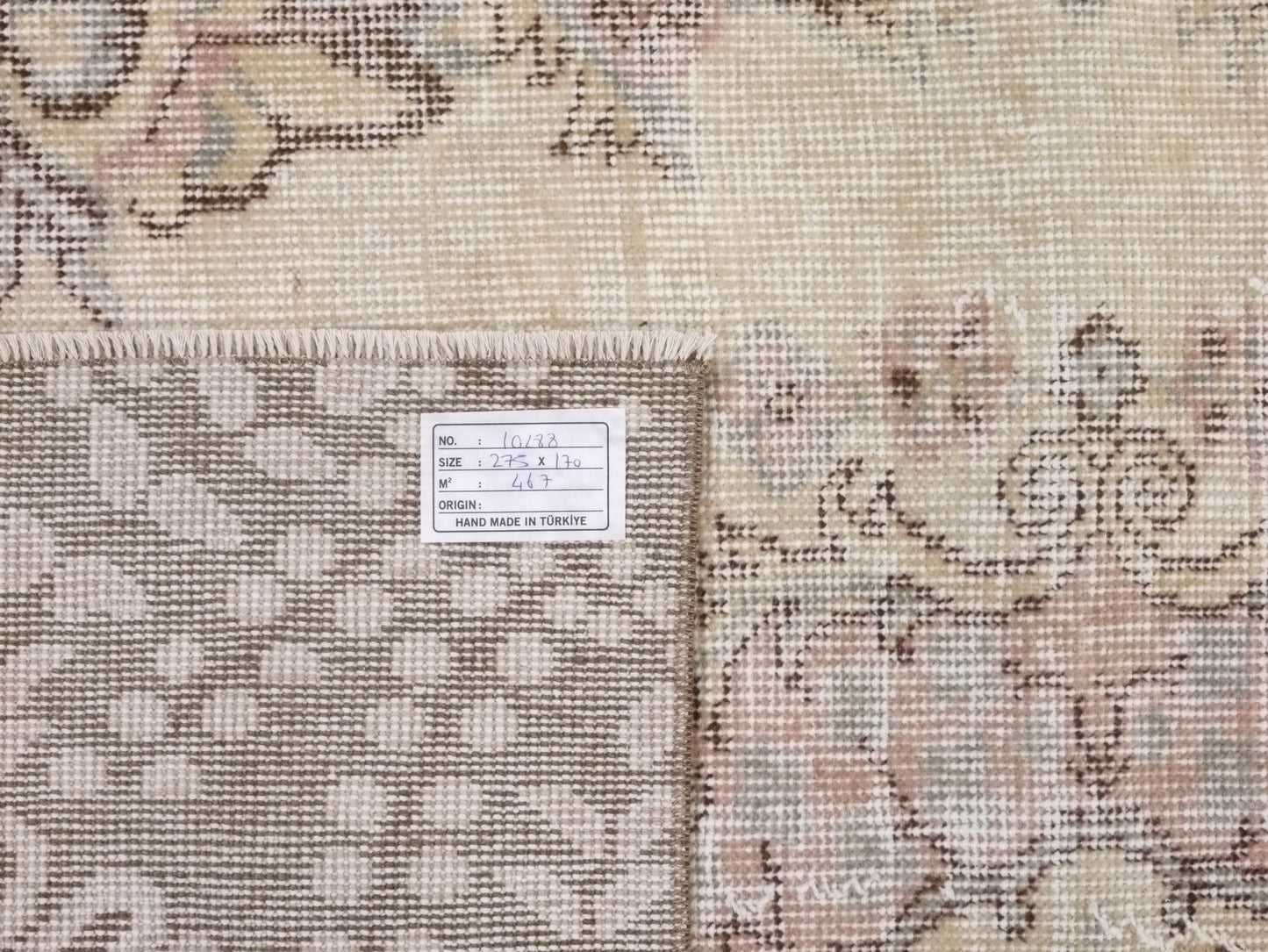 Turkish Oushak Area Vintage Carpet Rug 5x8, Beige Handmade Wool Floral rug, Rug for Living room Made in Anatolia Gift for Mother Days, 10233