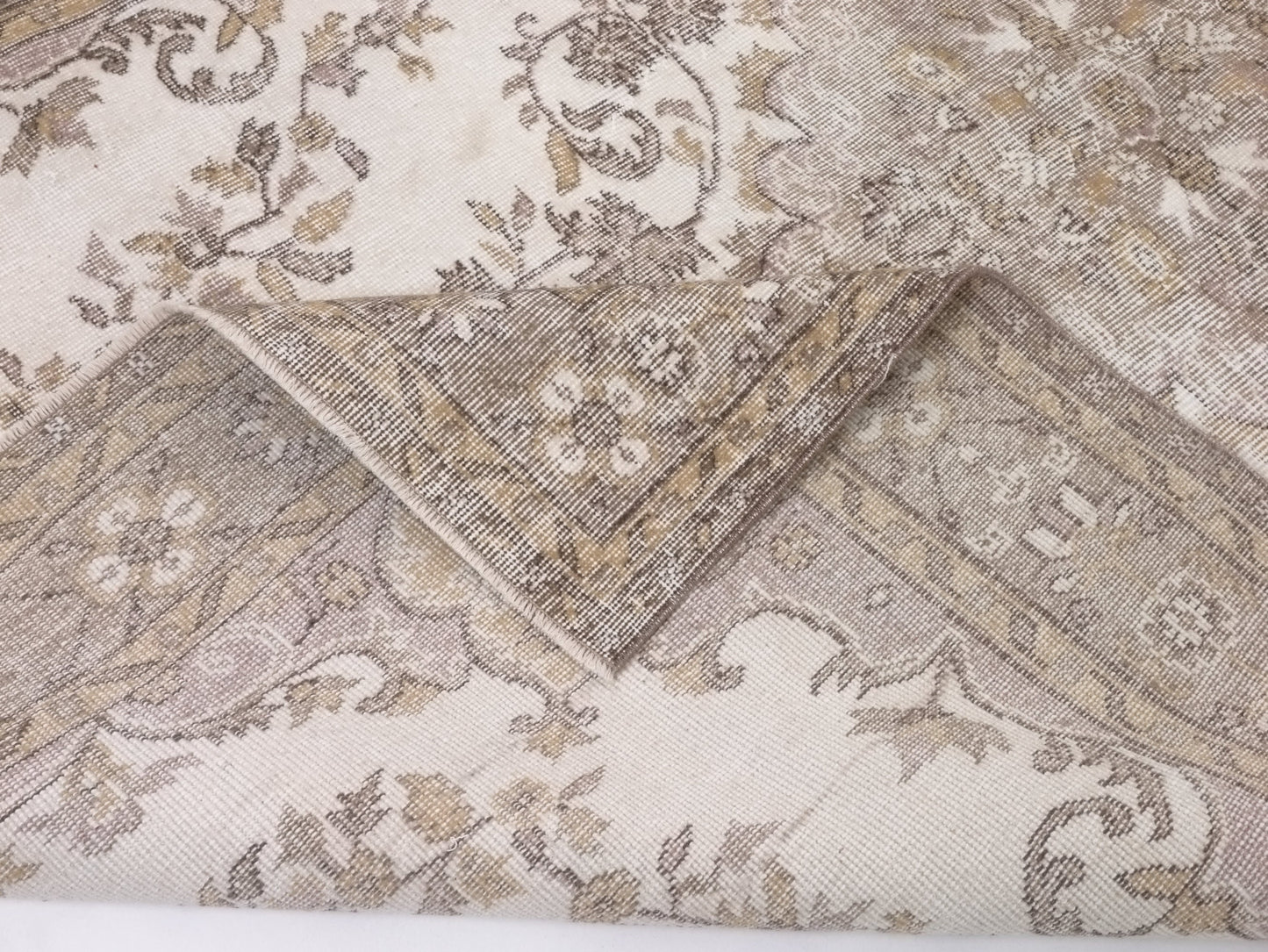 Oushak Carpet, Turkish Rug, Area Neutral Rug, Vintage Rug, Handmade Rug, Living room rug, 6x9 Area rug, Rustic Decor, Entryway rug, 10270
