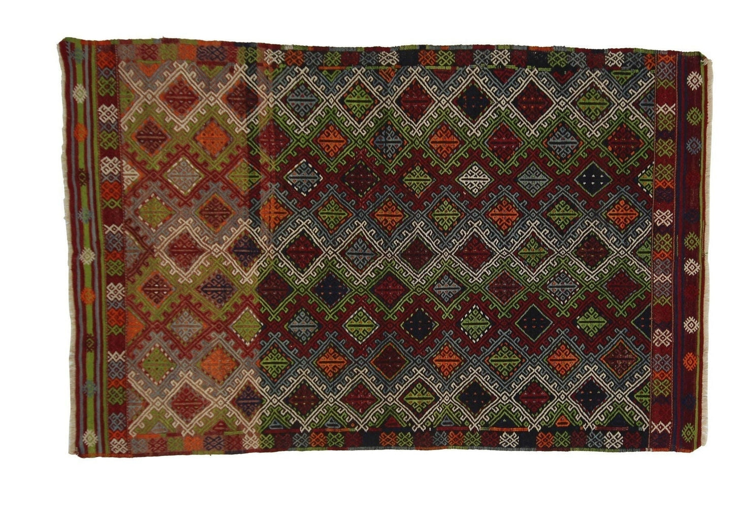 Vintage Turkish Kilim Rug, Area Kilim Rug, Bedroom Rug, Handmade Unique Rug, Primitive Area Rug, Wool Rug, Kilim Rug 5x8, Anatolia Rug, 2876