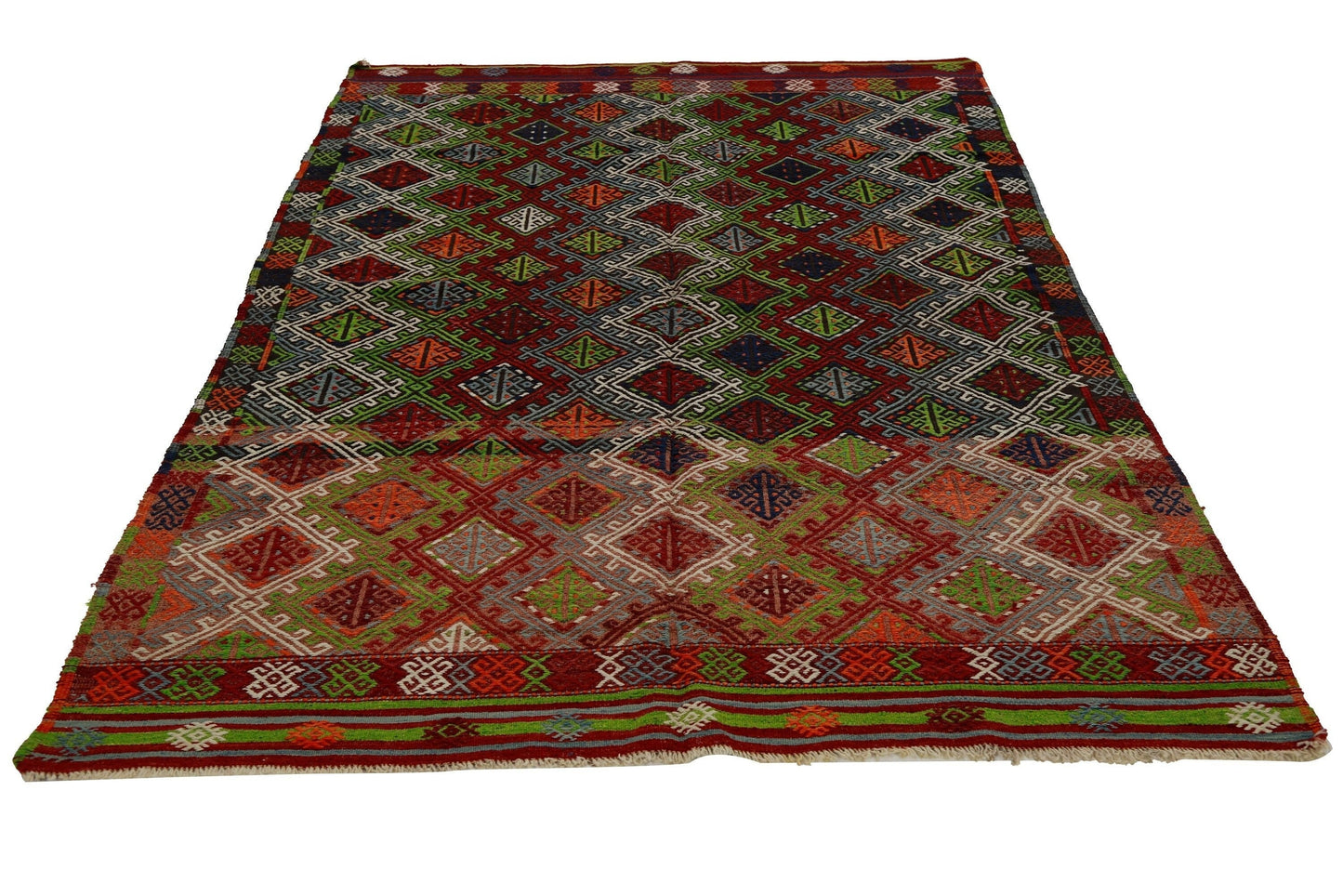 Vintage Turkish Kilim Rug, Area Kilim Rug, Bedroom Rug, Handmade Unique Rug, Primitive Area Rug, Wool Rug, Kilim Rug 5x8, Anatolia Rug, 2876