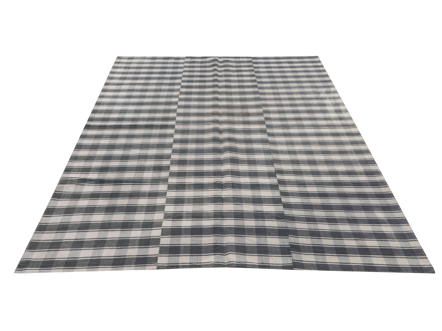 Vintage Handmade Kilim Rug, Turkish Plaid Kilim Rug, Area Striped Kilim Rug, Rug Kilim 6x9, Bohemian Rug, Living Room Rug, Wool Rug, 11844