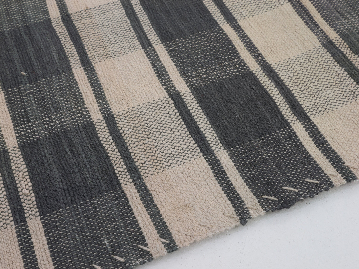 Vintage Handmade Kilim Rug, Turkish Plaid Kilim Rug, Area Striped Kilim Rug, Rug Kilim 6x9, Bohemian Rug, Living Room Rug, Wool Rug, 11844