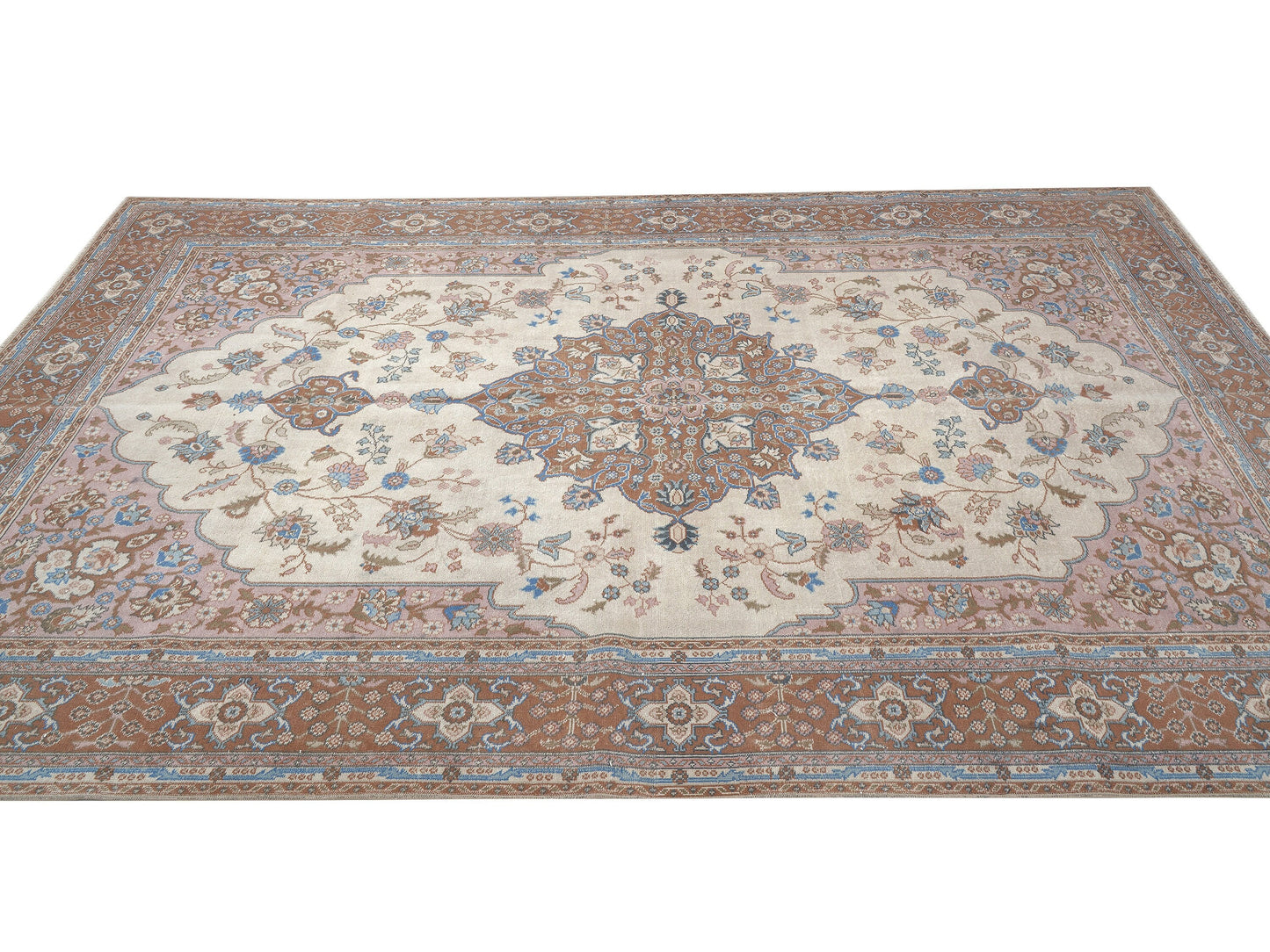 Turkish Oushak Rug, Vintage Handmade Rug, Area Floor Rug, Living Room Rug, Primitive Rug, Anatolia Rustic Rug, Turkey Rug, Rug 6x9, 11466