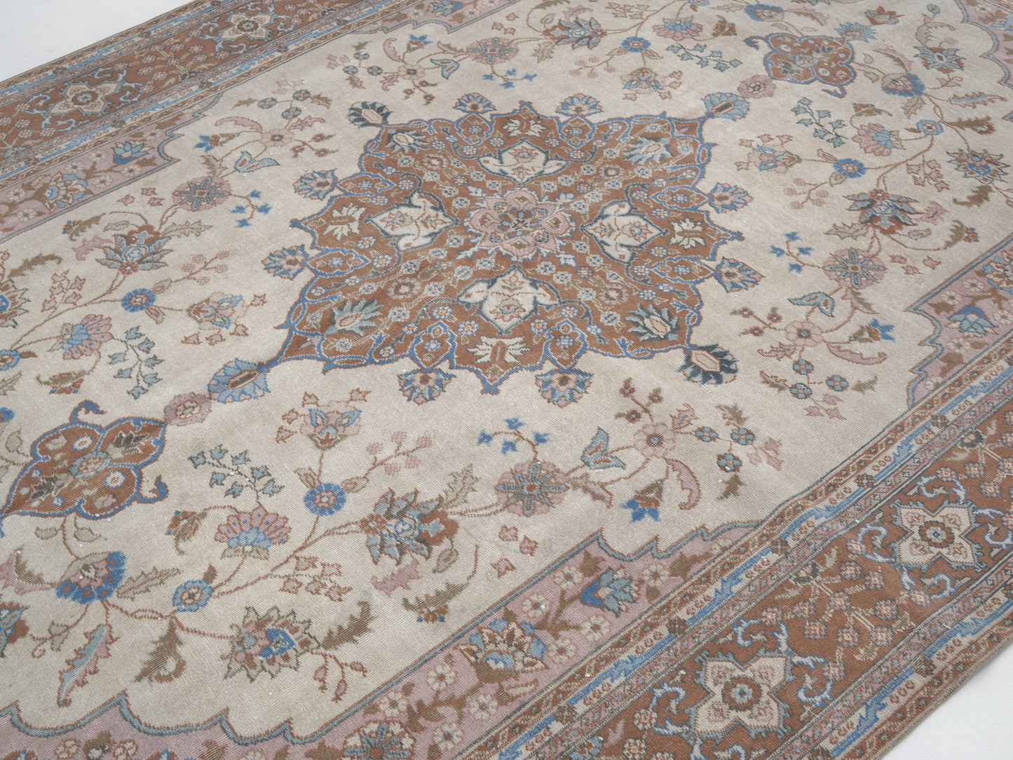 Turkish Oushak Rug, Vintage Handmade Rug, Area Floor Rug, Living Room Rug, Primitive Rug, Anatolia Rustic Rug, Turkey Rug, Rug 6x9, 11466