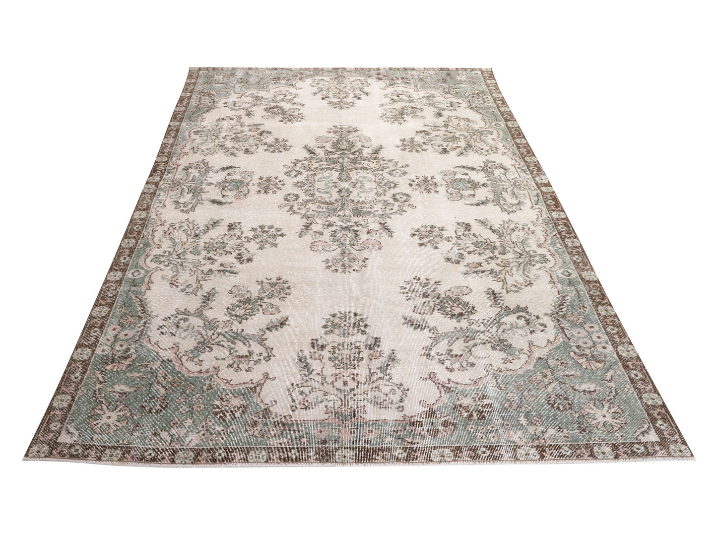 Turkish Vintage Oushak Rug, Handmade Area Faded Rug, Anatolia Rustic Rug, Living Room Rug, Primitive Rug, Vintage Carpet, Rug 6x11, 10480