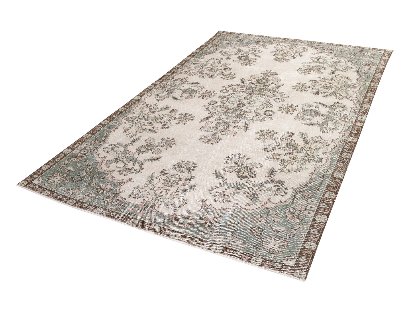 Turkish Vintage Oushak Rug, Handmade Area Faded Rug, Anatolia Rustic Rug, Living Room Rug, Primitive Rug, Vintage Carpet, Rug 6x11, 10480