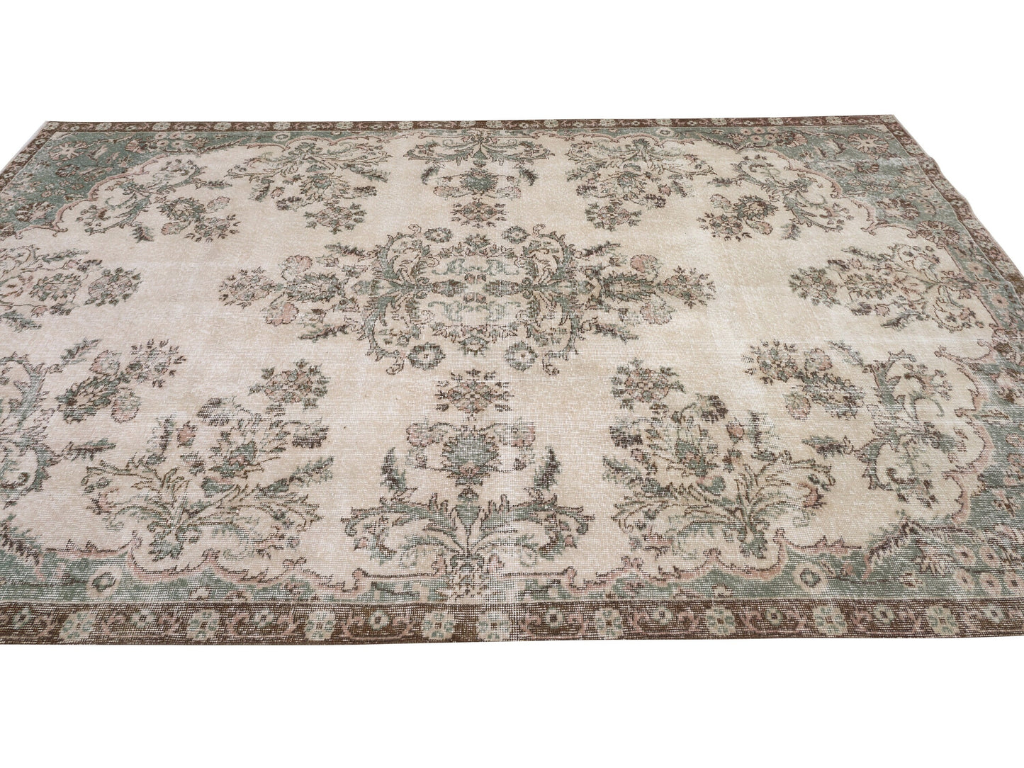 Turkish Vintage Oushak Rug, Handmade Area Faded Rug, Anatolia Rustic Rug, Living Room Rug, Primitive Rug, Vintage Carpet, Rug 6x11, 10480