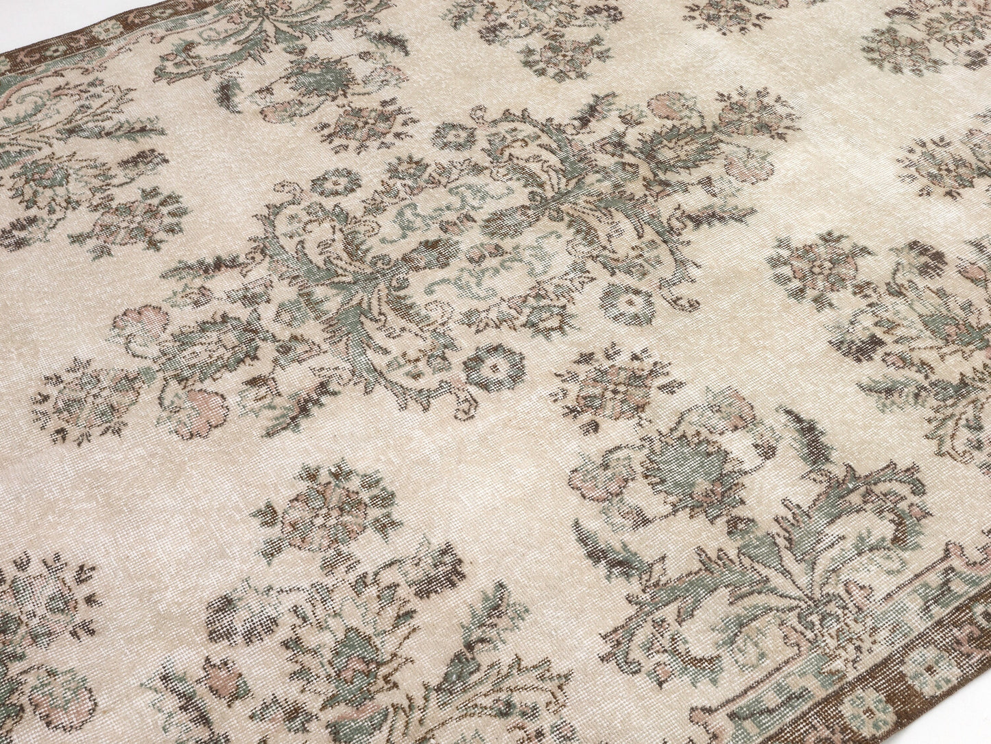 Turkish Vintage Oushak Rug, Handmade Area Faded Rug, Anatolia Rustic Rug, Living Room Rug, Primitive Rug, Vintage Carpet, Rug 6x11, 10480