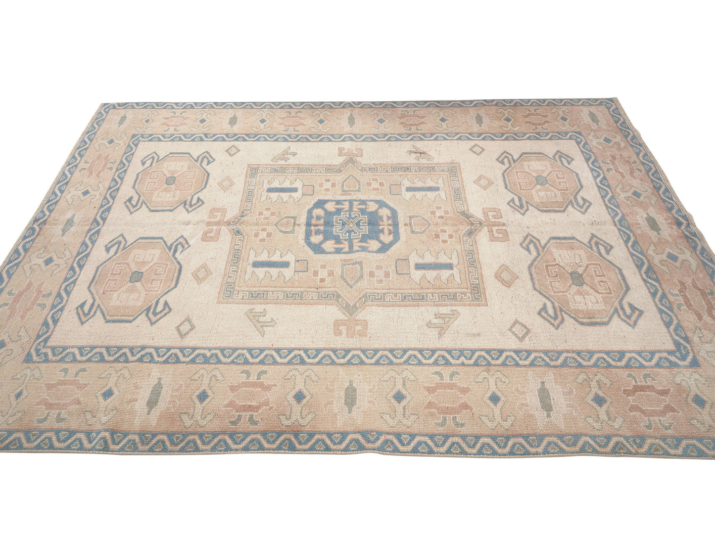 Turkish Rug, Vintage Rug, Handmade Rug, Neutral Rug, Rug 6x8, Area Rug, Turkey Rug, Living Room Rug, Carpet Rug, Coastal Decor, 9990