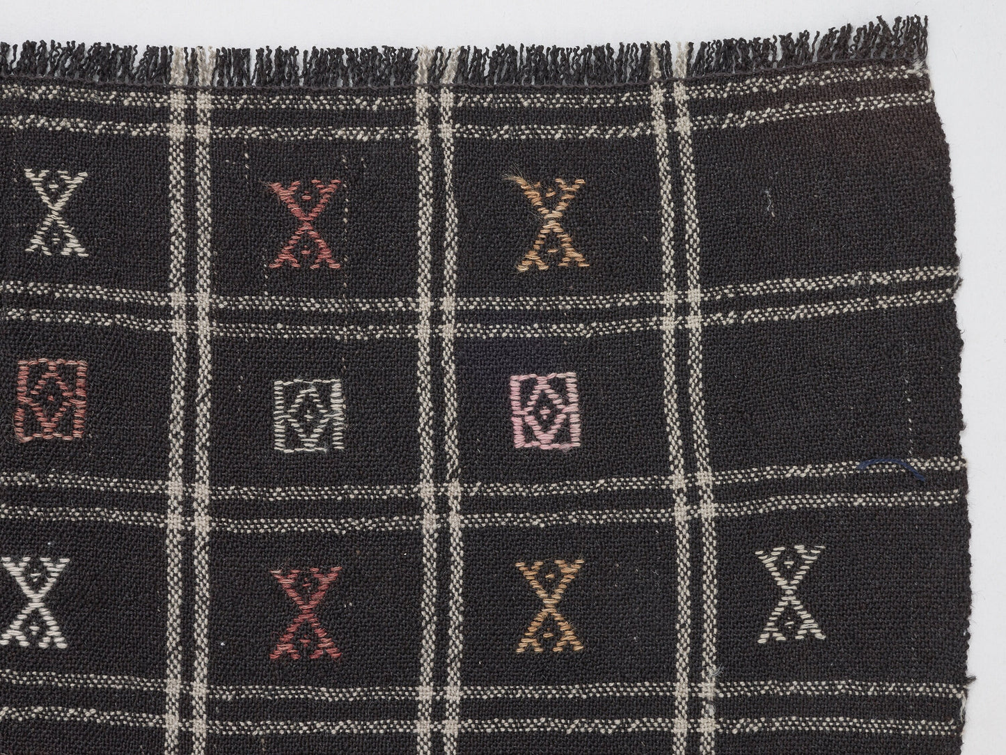 Turkish Kilim, Vintage Kilim, Kilim Rug 5x8, Handmade Rustic Black Kilim Rug, Area Old Kilim Rug, Turkish Kilim Rug, Kid Room Rug, 11166