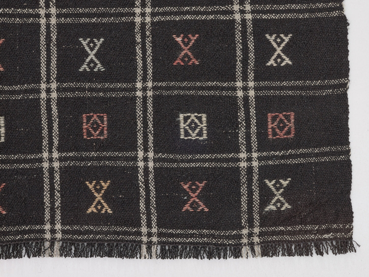 Turkish Kilim, Vintage Kilim, Kilim Rug 5x8, Handmade Rustic Black Kilim Rug, Area Old Kilim Rug, Turkish Kilim Rug, Kid Room Rug, 11166