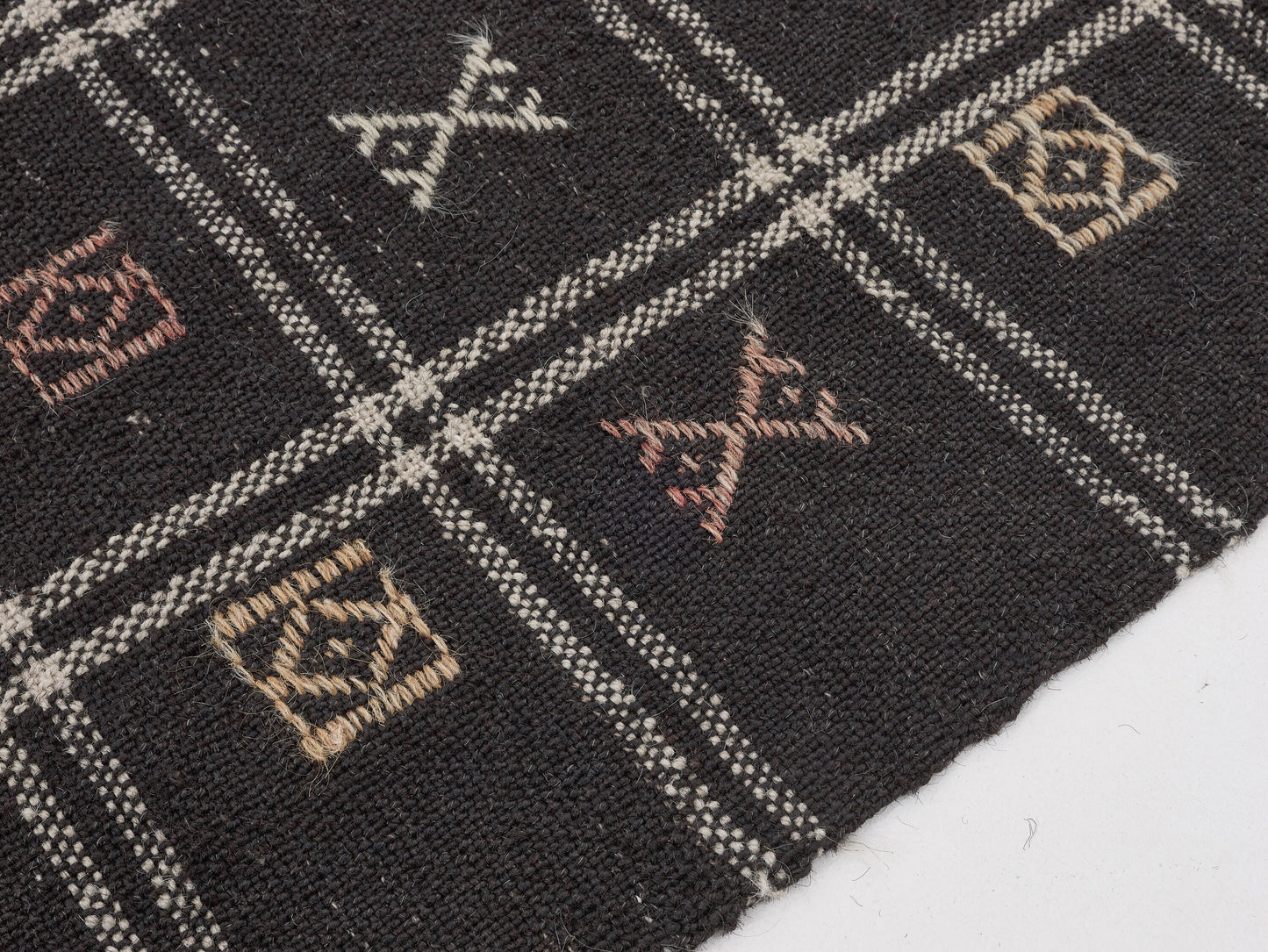 Turkish Kilim, Vintage Kilim, Kilim Rug 5x8, Handmade Rustic Black Kilim Rug, Area Old Kilim Rug, Turkish Kilim Rug, Kid Room Rug, 11166