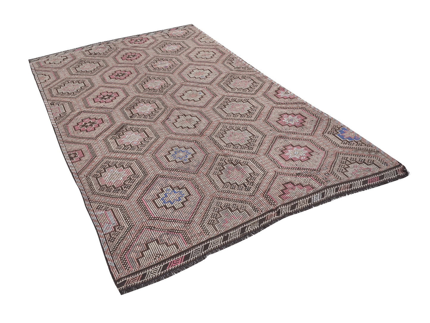 Bohemian Kilim Rug, Turkish Kilim, Vintage Kilim, Handmade Eclectic Muted Kilim Rug, Area Rug, Turkish Kilim Rug, Kilim Rug 6x10, 11196