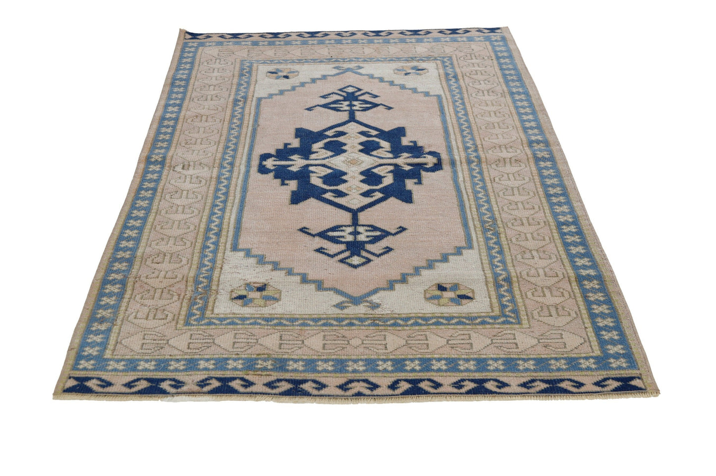 Orient Oushak Rug, Small Area Rug, 5x6 Rug, Vintage Turkish Oushak Rug, Anatolia Carpet rug, Handmade Wool Rug Made in Turkey 1970's , 10072