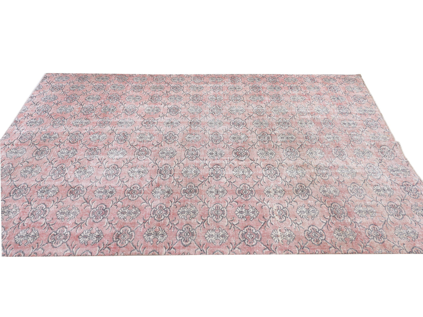 Turkish Rug, Vintage Handmade Anatolia Rug, Oushak Rug, Neutral Area Rug,Turkey Rug, Entryway Rug, Bohemian Eclectic Rug, Rug 6x9, 10386