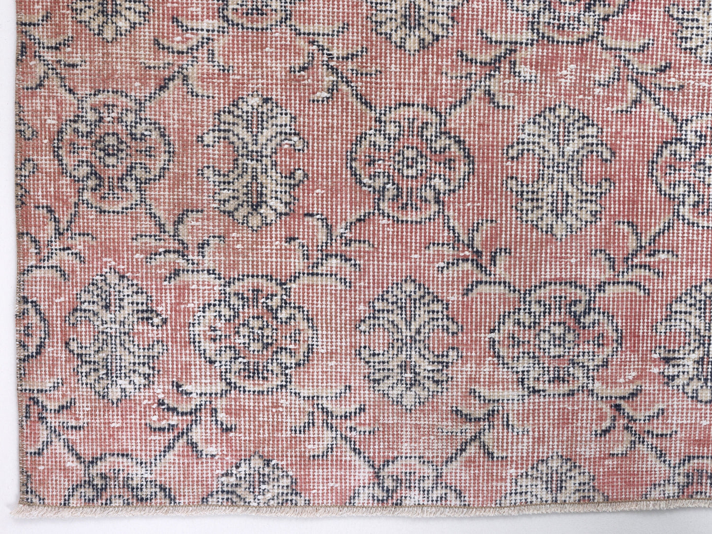 Turkish Rug, Vintage Handmade Anatolia Rug, Oushak Rug, Neutral Area Rug,Turkey Rug, Entryway Rug, Bohemian Eclectic Rug, Rug 6x9, 10386