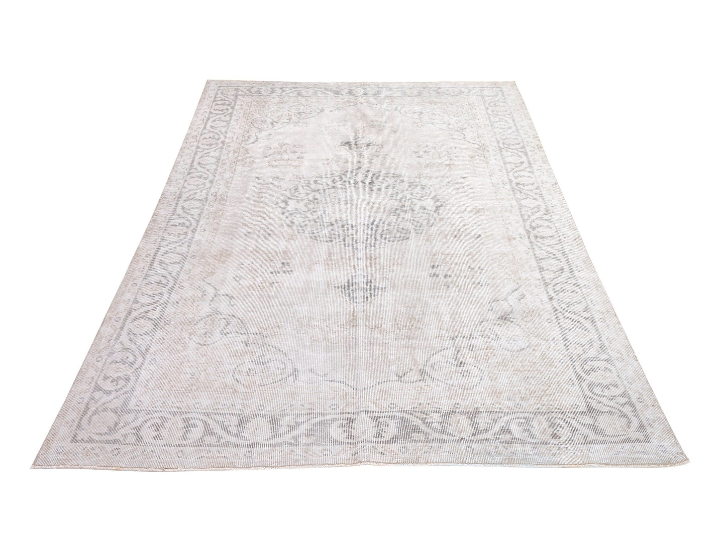 Neutral Rug, Vintage Oushak Rug, Turkish Area Rug, Handmade Unique Faded Rug, Living Room Rug, Turkey Rug, Rug 5x8, Carpet Rug, 10438