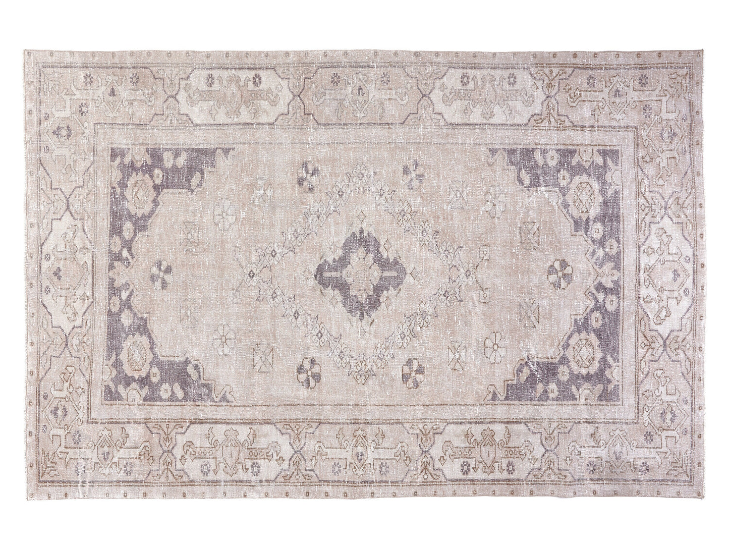 Vintage Rug, Turkish Oushak Rug, Handmade Area Muted Rug, Neutral Floor Rug, Scandinavian Rug, Living Room Rug, Turkey Rug, Rug 6x9, 10467