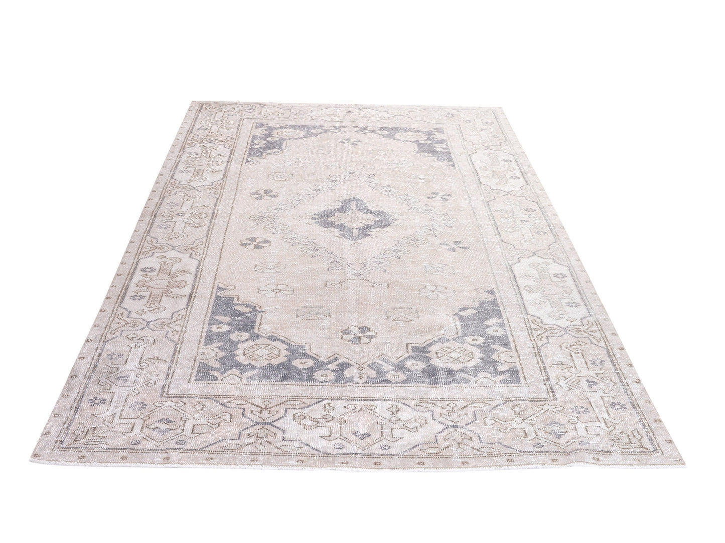 Vintage Rug, Turkish Oushak Rug, Handmade Area Muted Rug, Neutral Floor Rug, Scandinavian Rug, Living Room Rug, Turkey Rug, Rug 6x9, 10467