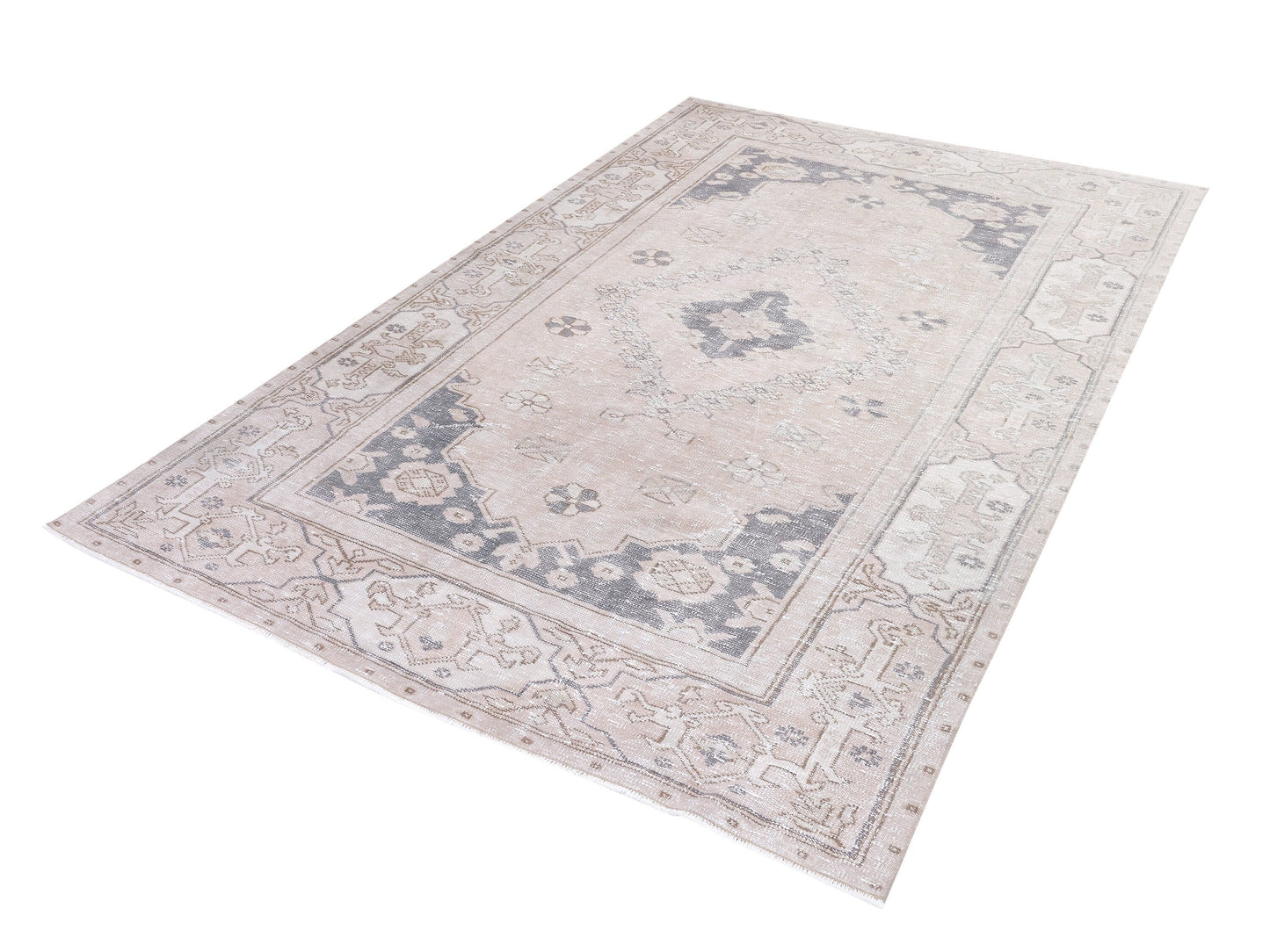 Vintage Rug, Turkish Oushak Rug, Handmade Area Muted Rug, Neutral Floor Rug, Scandinavian Rug, Living Room Rug, Turkey Rug, Rug 6x9, 10467