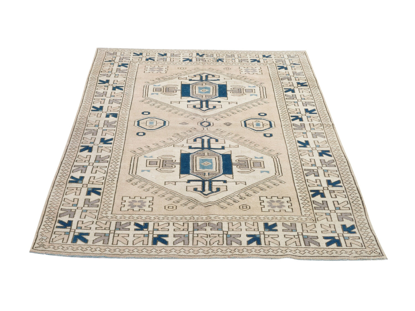 Bohemian Oushak Rug, Bedroom Rug, Turkish Rug, Handmade Vintage Eclectic Rug, Area Floor Rug, Rug 5x7, Carpet Rug, Vintage Carpet Rug, 9047