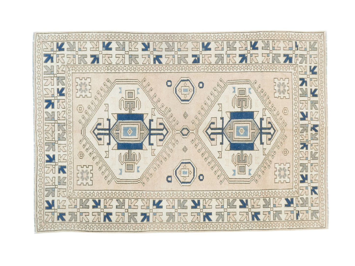 Bohemian Oushak Rug, Bedroom Rug, Turkish Rug, Handmade Vintage Eclectic Rug, Area Floor Rug, Rug 5x7, Carpet Rug, Vintage Carpet Rug, 9047
