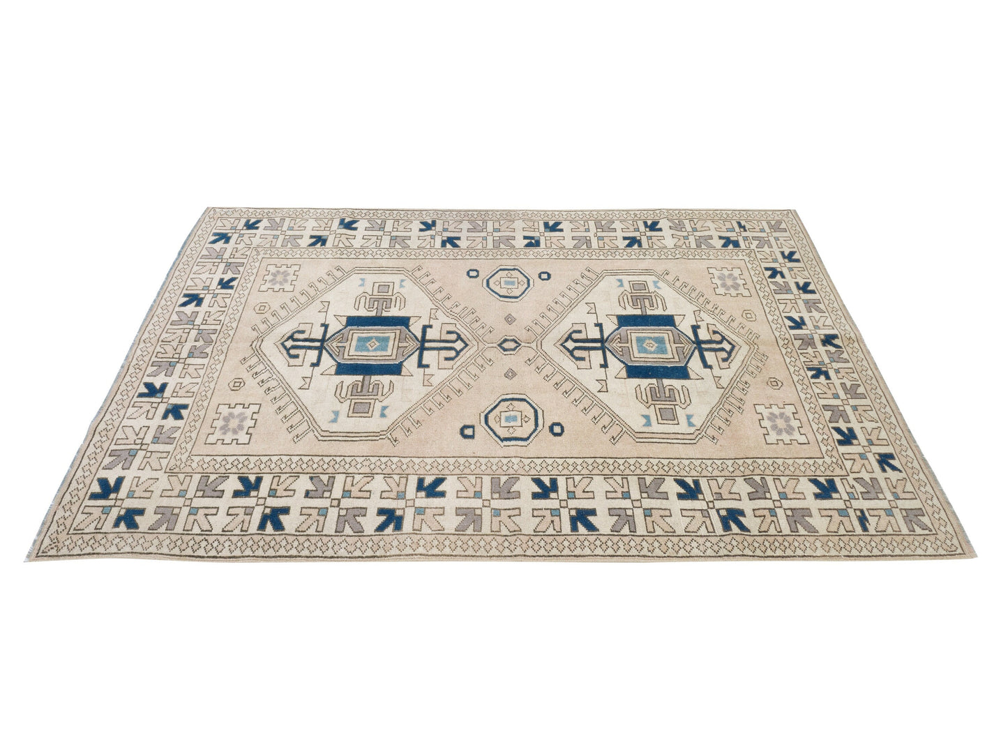 Bohemian Oushak Rug, Bedroom Rug, Turkish Rug, Handmade Vintage Eclectic Rug, Area Floor Rug, Rug 5x7, Carpet Rug, Vintage Carpet Rug, 9047