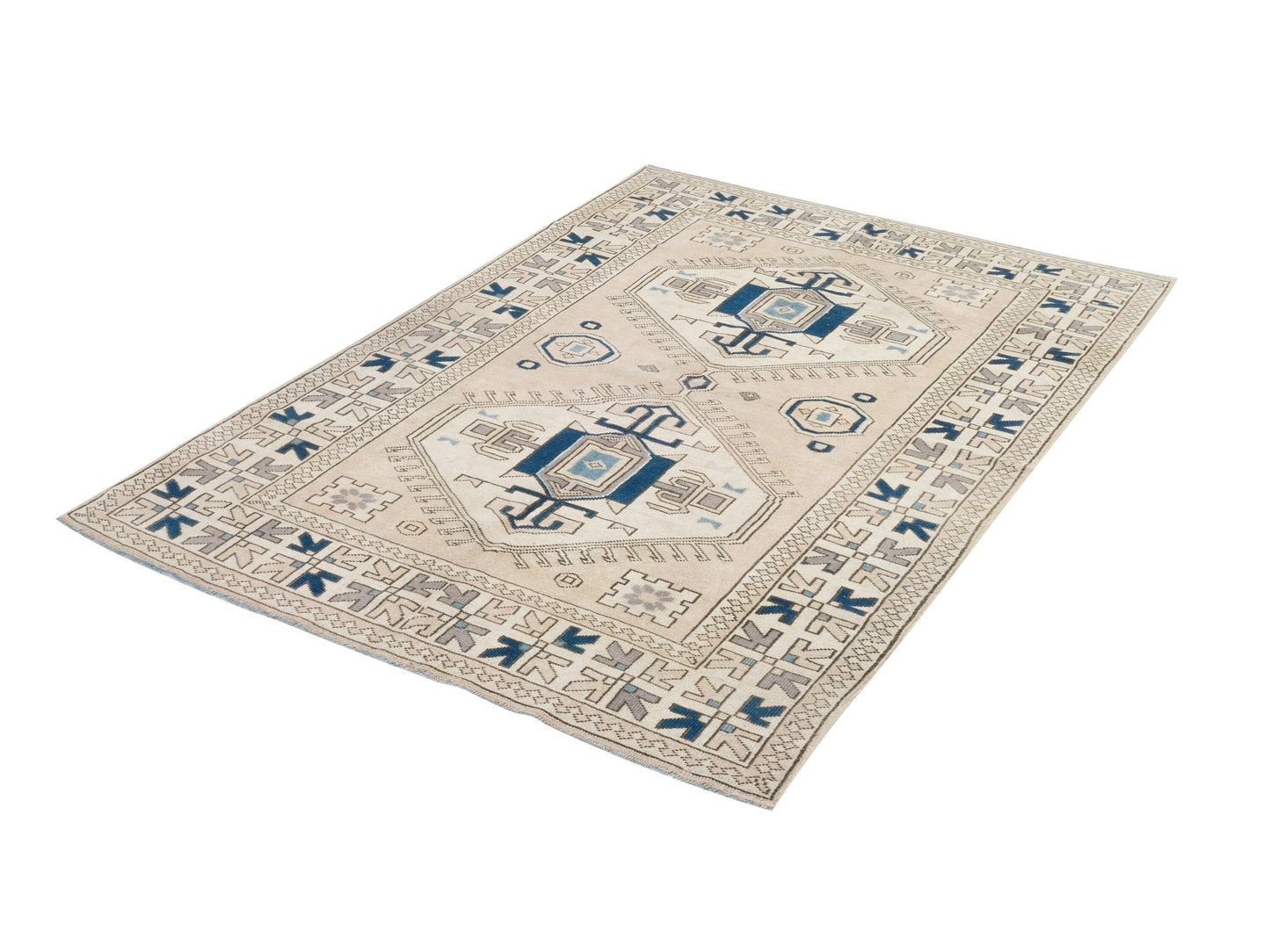 Bohemian Oushak Rug, Bedroom Rug, Turkish Rug, Handmade Vintage Eclectic Rug, Area Floor Rug, Rug 5x7, Carpet Rug, Vintage Carpet Rug, 9047