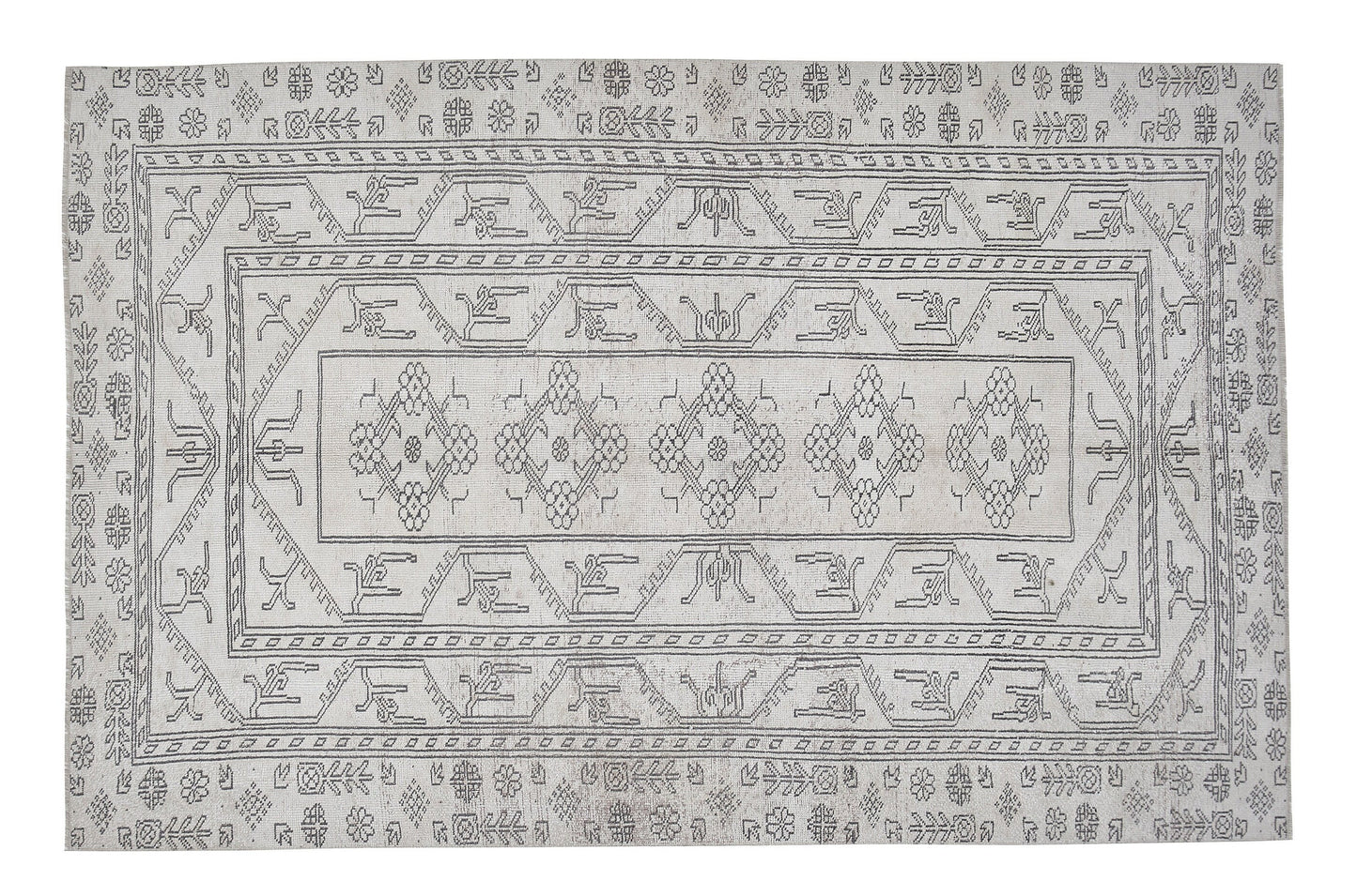 Rug 5x7, Turkish Unique Rug, Handmade Rug, Oushak Faded Rug, Neutral Muted Rug, Vintage Antique Rug, Area Rug, Carpet Rug, Turkey Rug, 10506