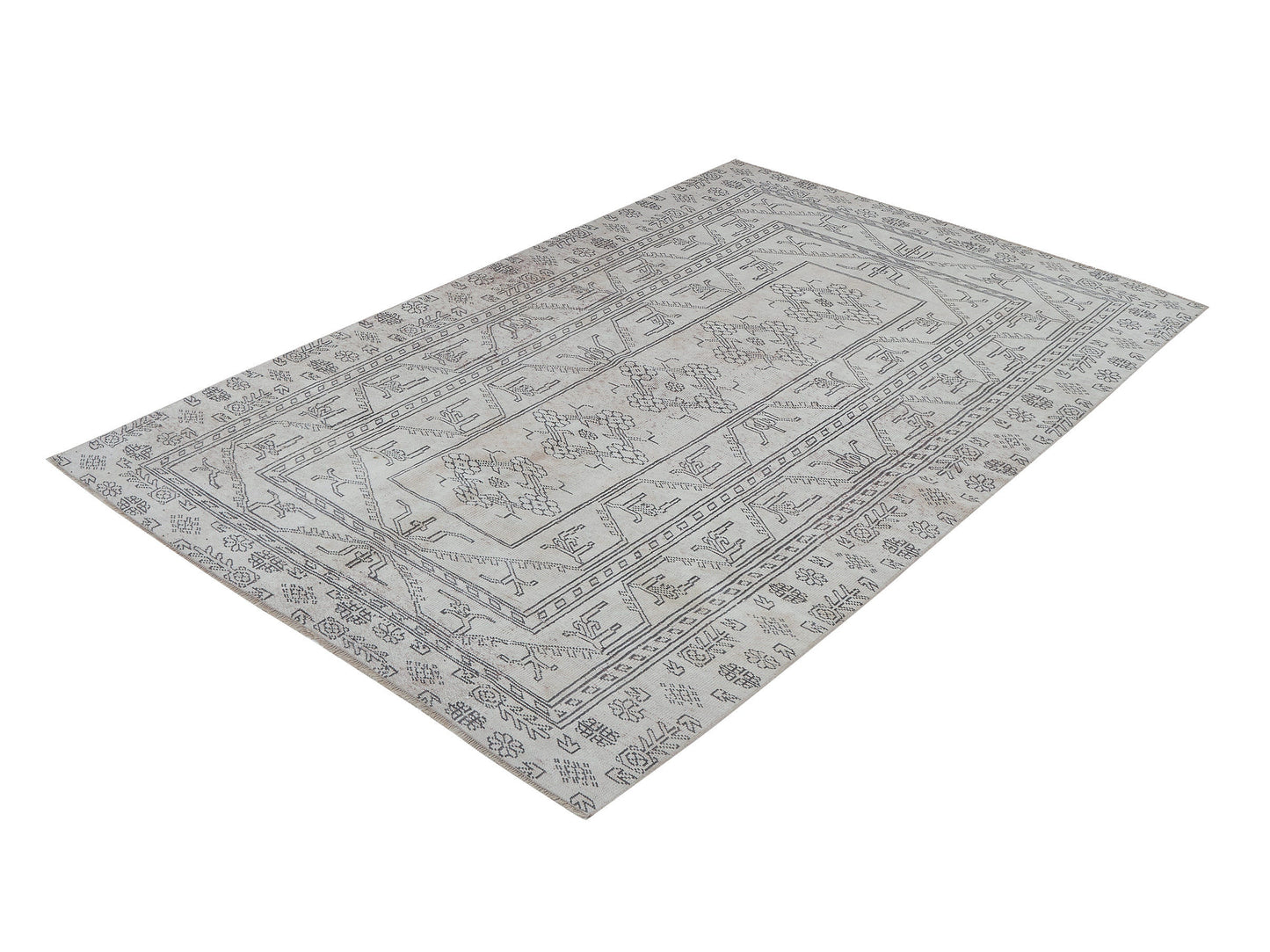 Rug 5x7, Turkish Unique Rug, Handmade Rug, Oushak Faded Rug, Neutral Muted Rug, Vintage Antique Rug, Area Rug, Carpet Rug, Turkey Rug, 10506