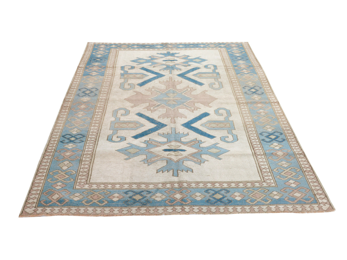 Handmade Anatolia Rug, Office Rug, Turkish Oushak Rug, Vintage Rug, Neutral Muted Rug, Carpet Rug, Rug 6x8, Area Rug, Turkish Carpet, 9105
