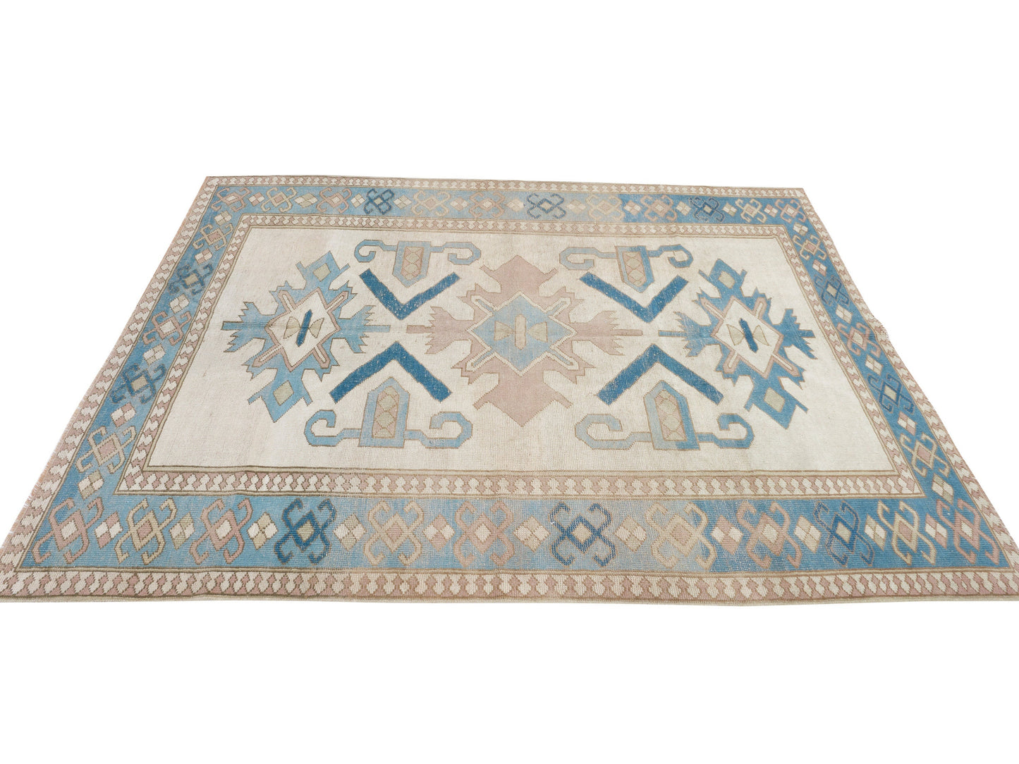 Handmade Anatolia Rug, Office Rug, Turkish Oushak Rug, Vintage Rug, Neutral Muted Rug, Carpet Rug, Rug 6x8, Area Rug, Turkish Carpet, 9105