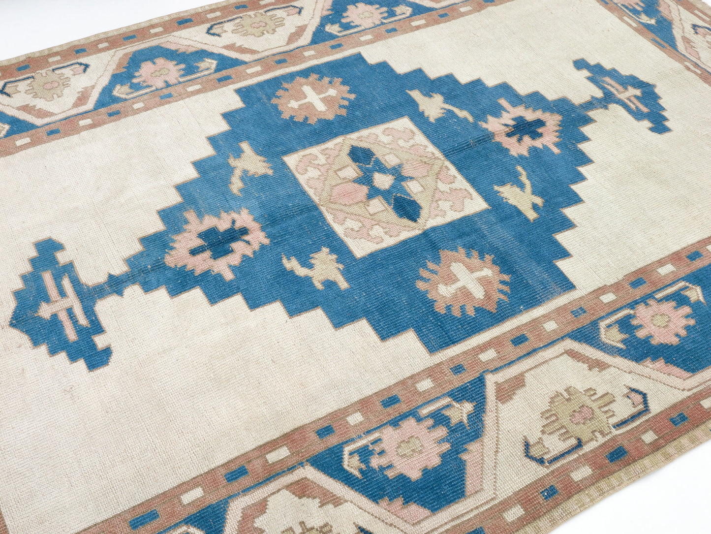 Handmade Rug, Area Old Rug, Vintage Oushak Rug, Turkish Bohemian Unique Rug, Neutral Eclectic Rug, Office Rug, Carpet Rug, Rug 5x6, 9503
