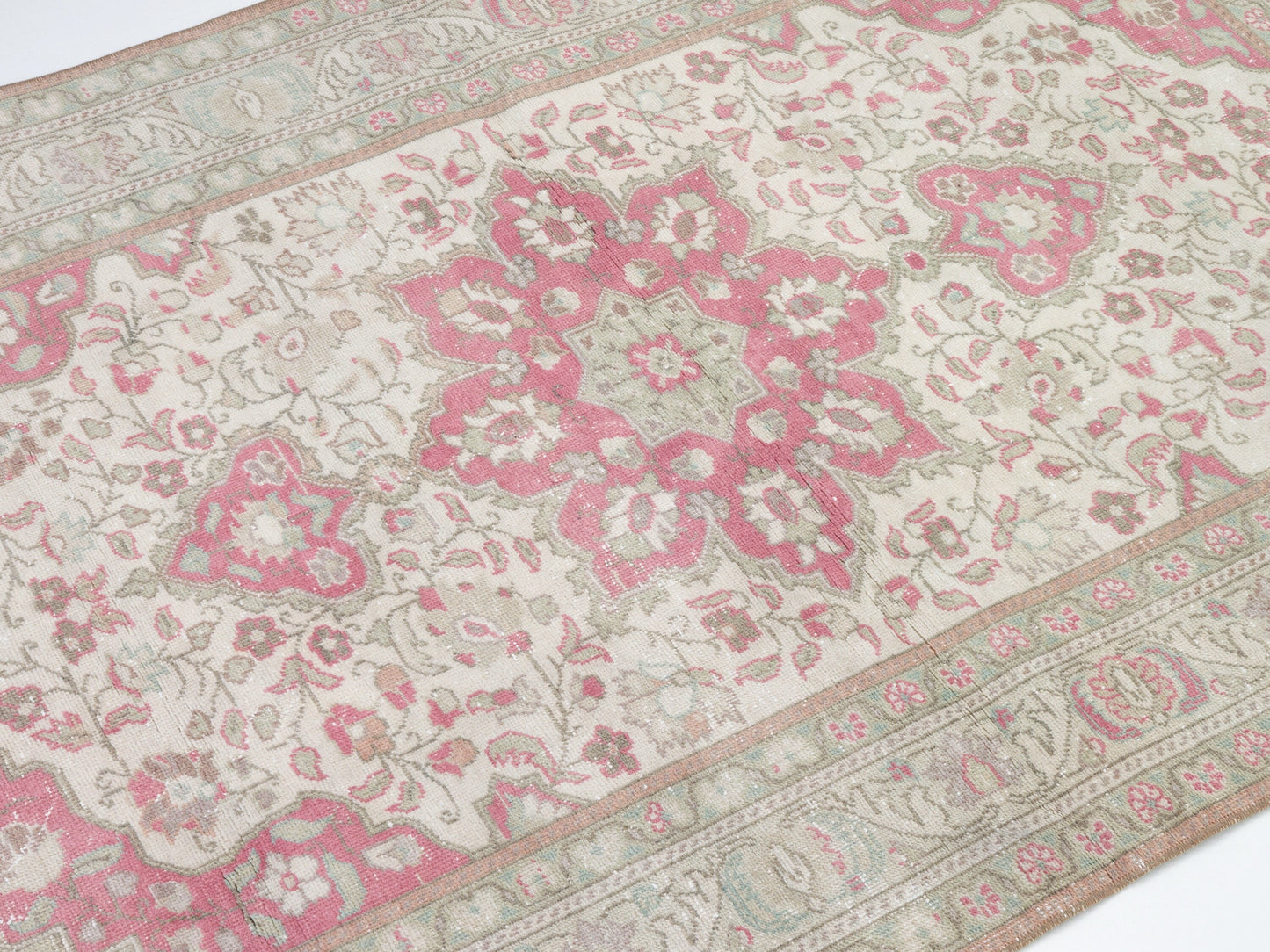 Oushak Rug 4x6, Handmade Faded Rug, Turkish Vintage Rug, Living Room Rug, Area Anatolia Rug, Neutral Rug, Bohemian Eclectic Rug, 10551