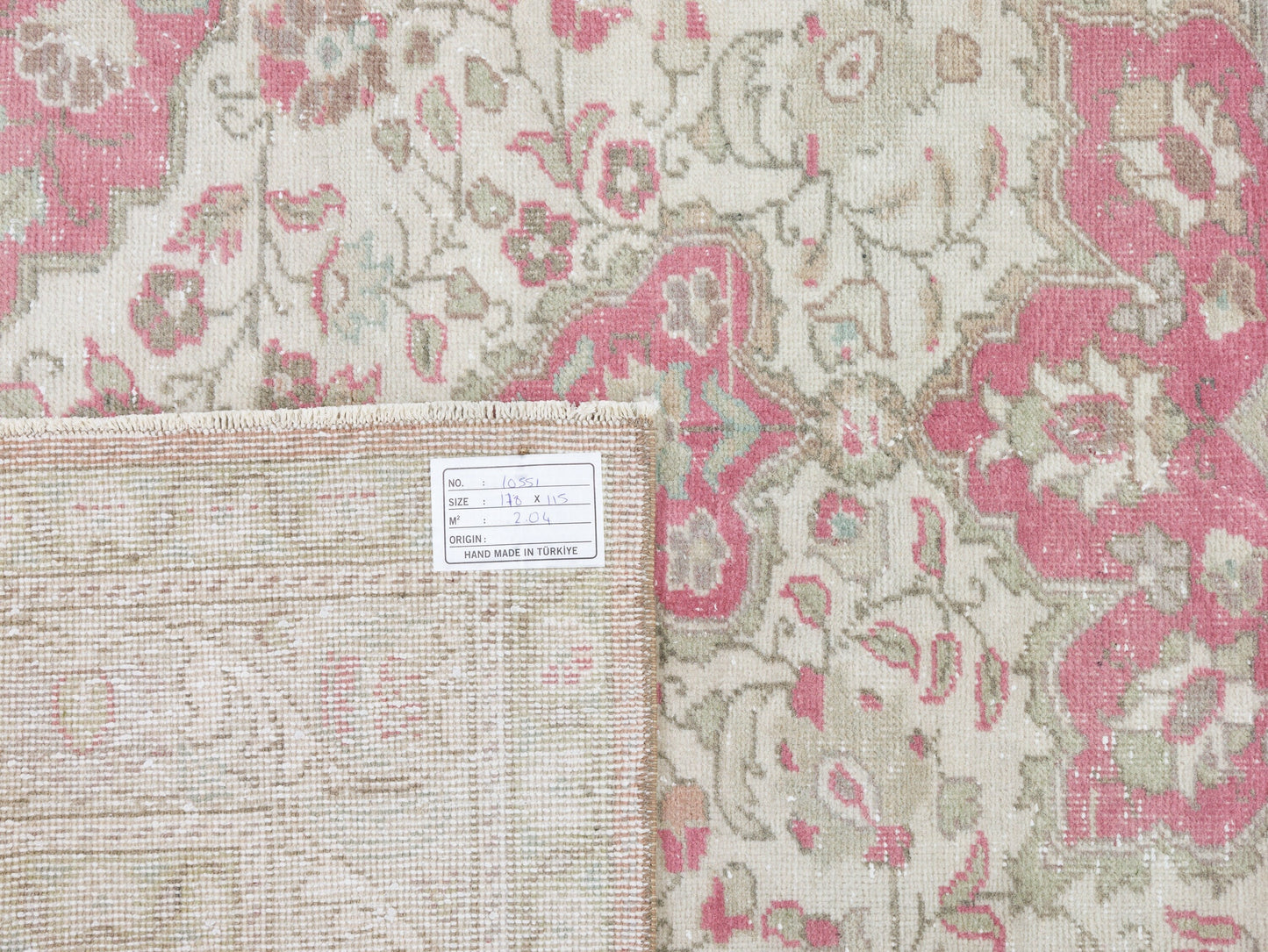 Oushak Rug 4x6, Handmade Faded Rug, Turkish Vintage Rug, Living Room Rug, Area Anatolia Rug, Neutral Rug, Bohemian Eclectic Rug, 10551