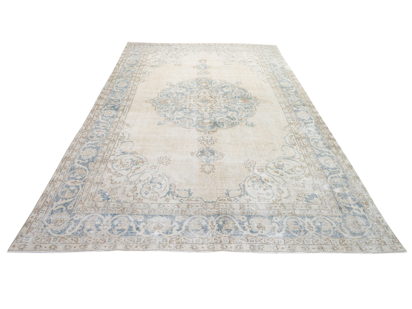 Oushak Rug, Vintage Rug, Living Room Rug, Rug 7x11, Turkish Handmade Unique Rug,Neutral Floor Rug, Area Antique Rug, Scandinavian Rug, 11015