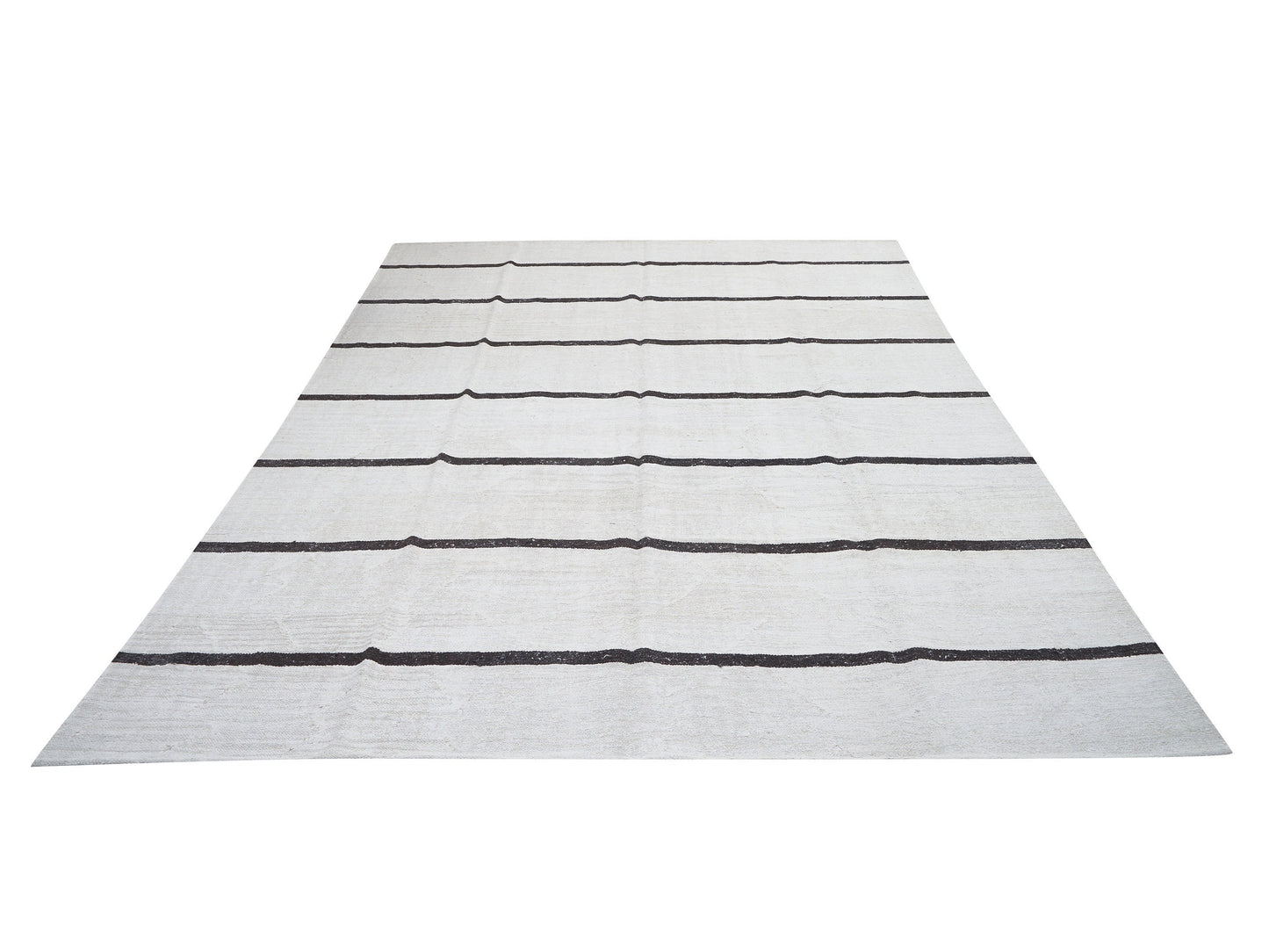 Kilim rug White 9x12, Handmade Turkish Vintage Kilim rug, White Plain Large Oversize Rug, Vintage White Hemp Kilim Rug, Contemporary, 12168