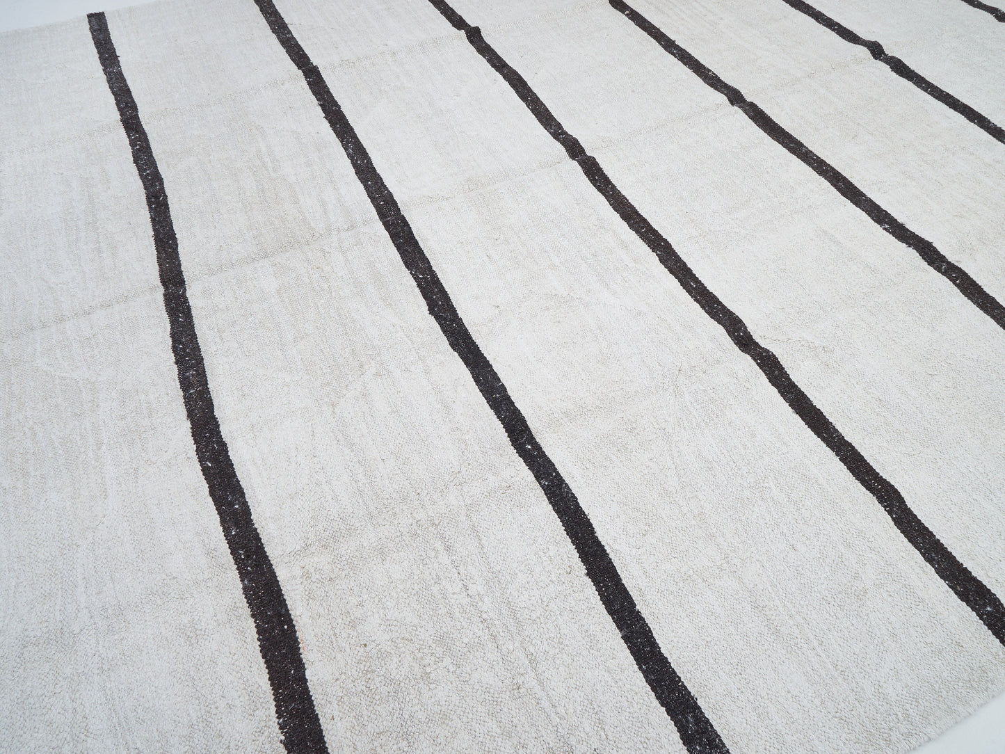 Kilim rug White 9x12, Handmade Turkish Vintage Kilim rug, White Plain Large Oversize Rug, Vintage White Hemp Kilim Rug, Contemporary, 12168
