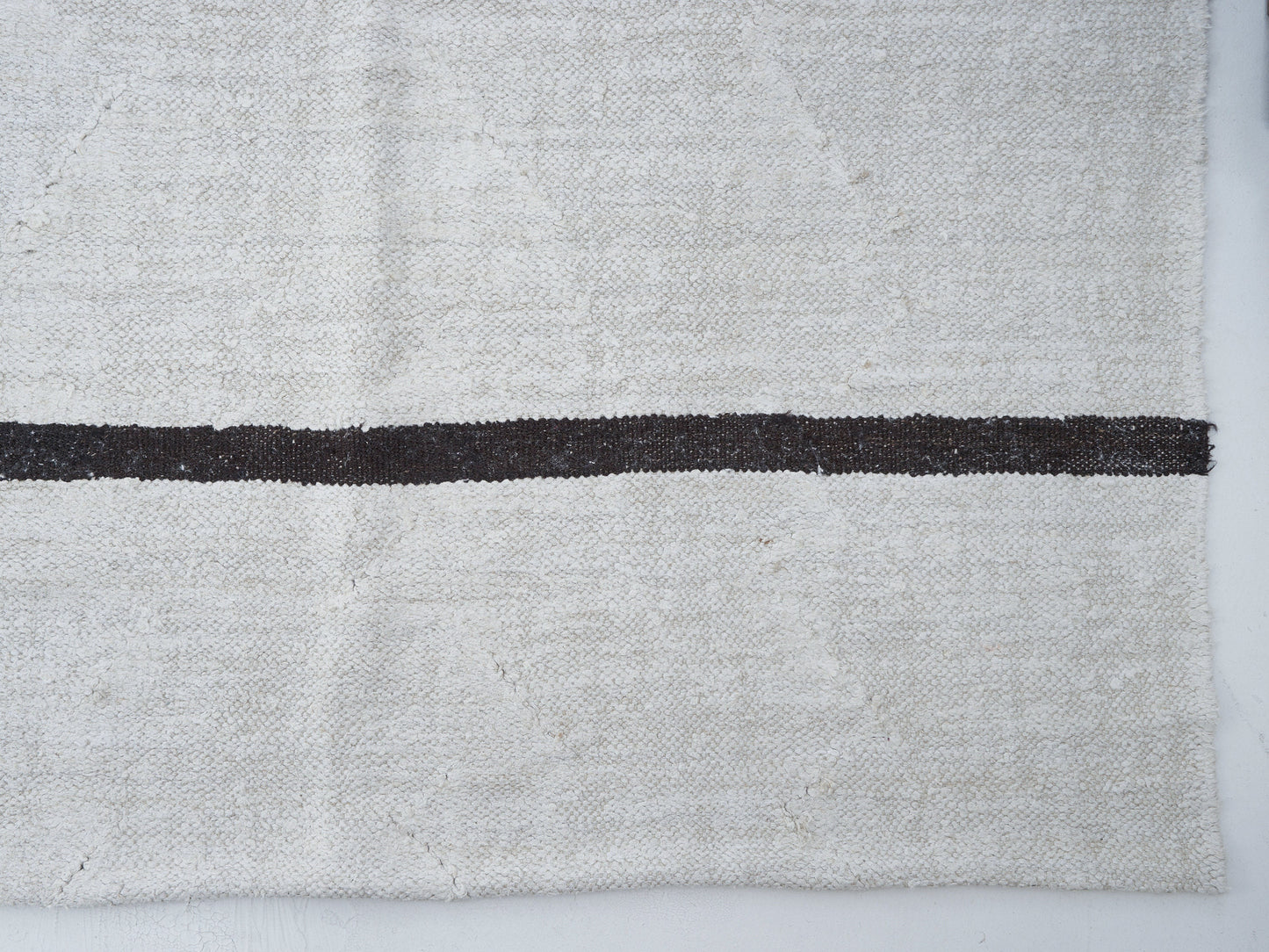 Kilim rug White 9x12, Handmade Turkish Vintage Kilim rug, White Plain Large Oversize Rug, Vintage White Hemp Kilim Rug, Contemporary, 12168