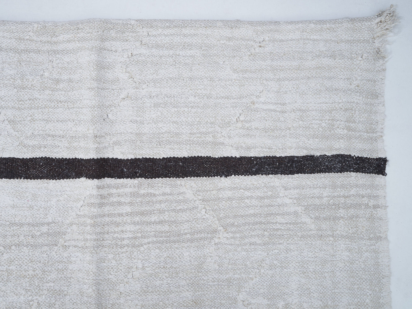 Kilim rug White 9x12, Handmade Turkish Vintage Kilim rug, White Plain Large Oversize Rug, Vintage White Hemp Kilim Rug, Contemporary, 12168